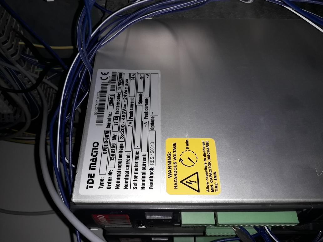 Type: OPDE B-007A S/N: E59412 old code / new code 5D1B007X3TD1B00X0V