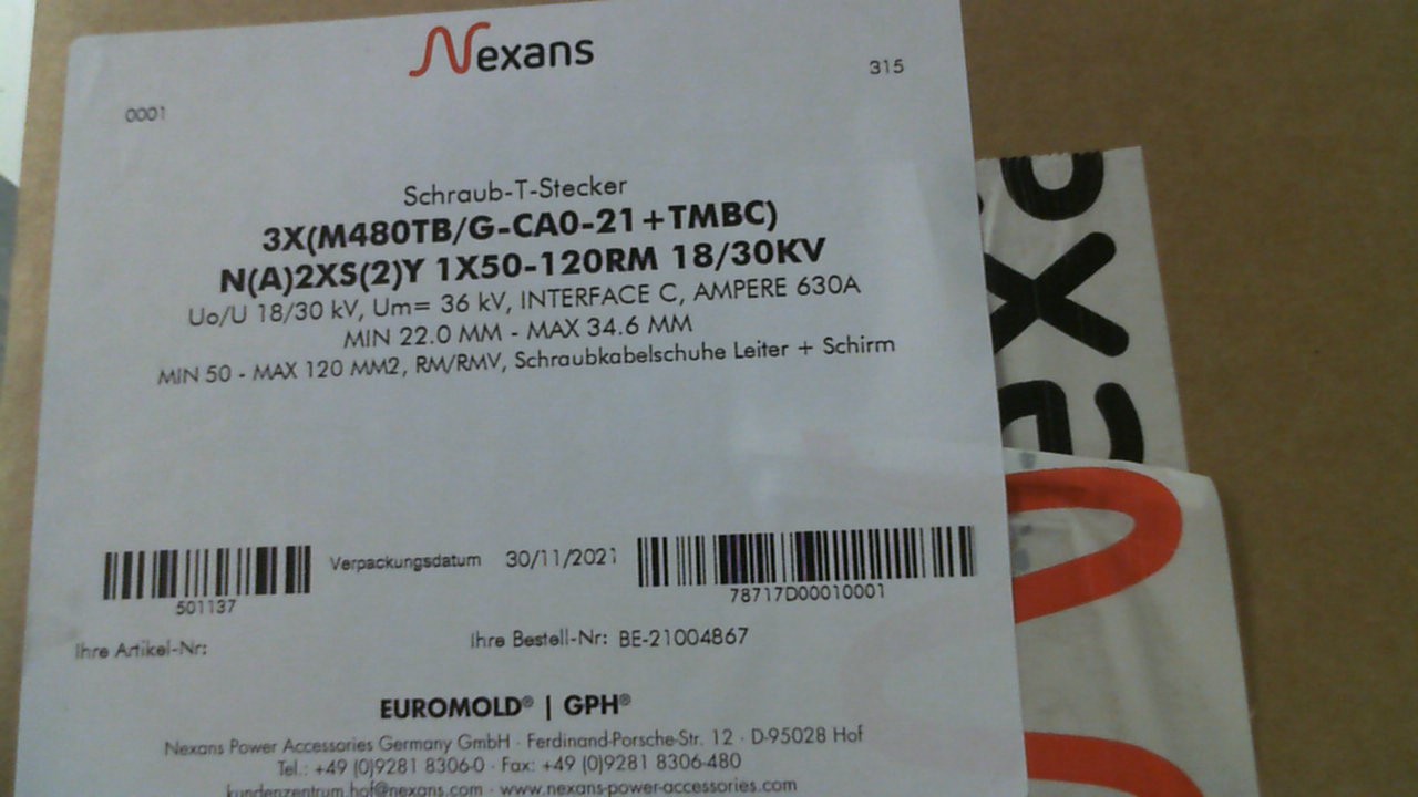 P/N:501137; Type:3X(M480TB/G-CA0-21+TMBC)