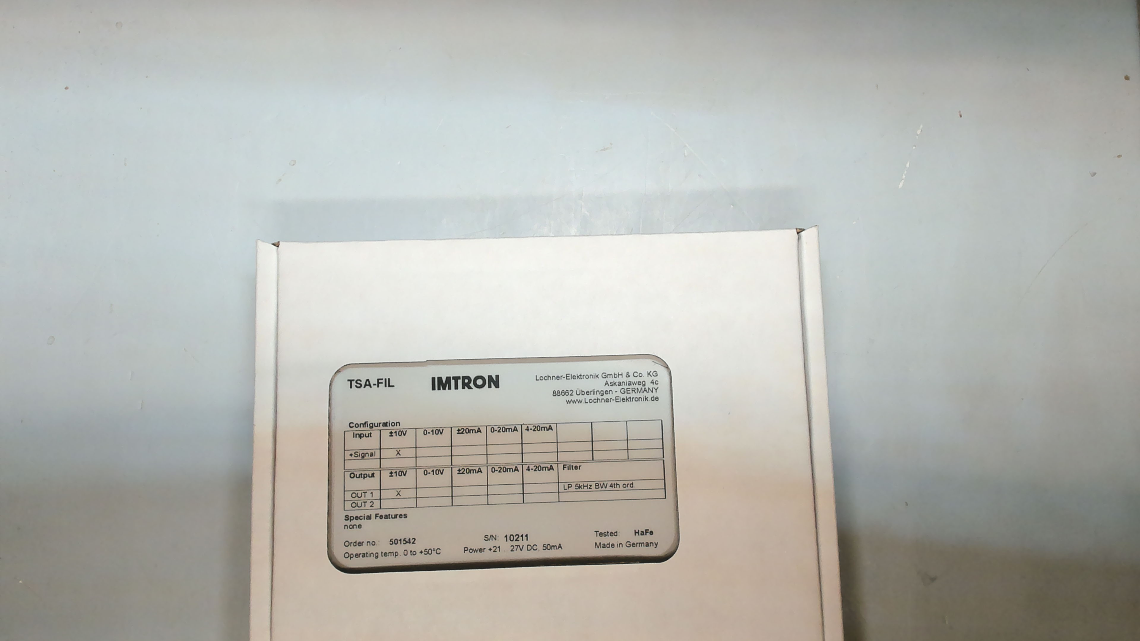 501542 TSA-FIL1-V1-5K-BW-V1