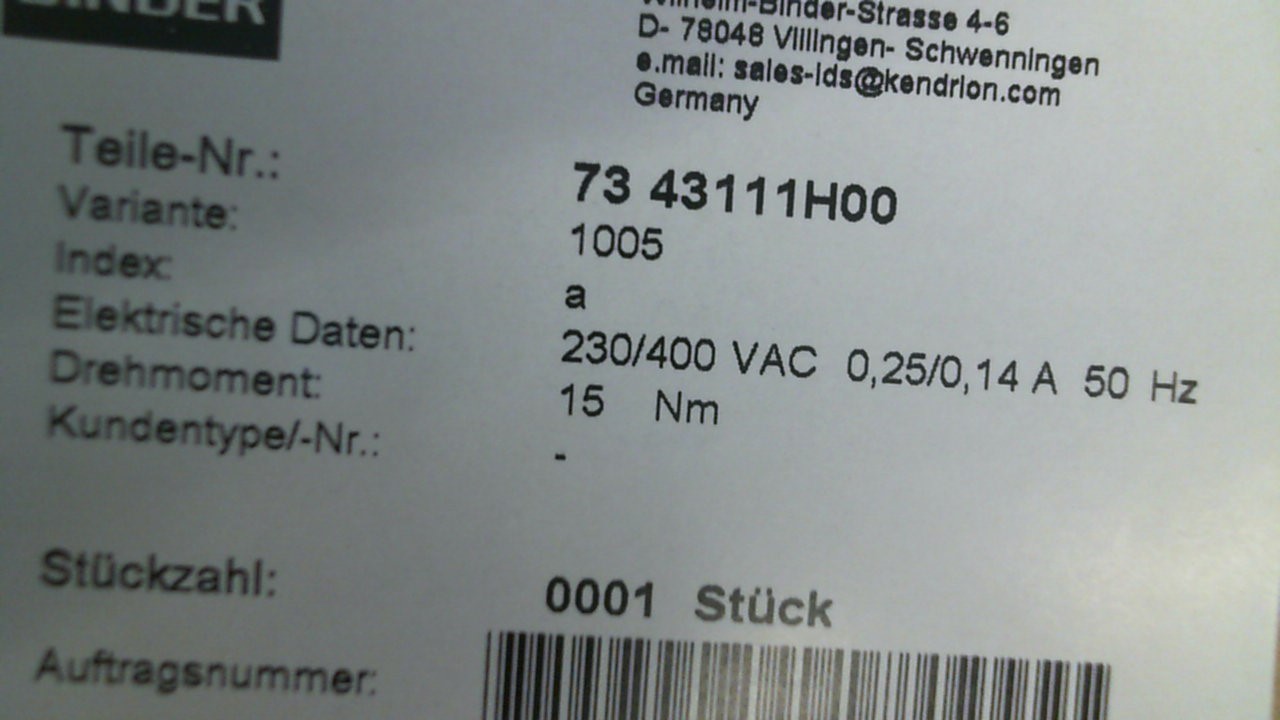 73 43111H00-1005