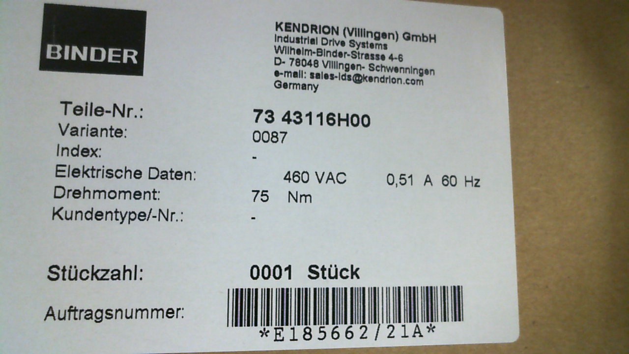 73 43116H00-0087