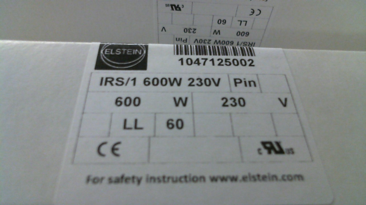 1047125001   / IRS/1 600W 230V
