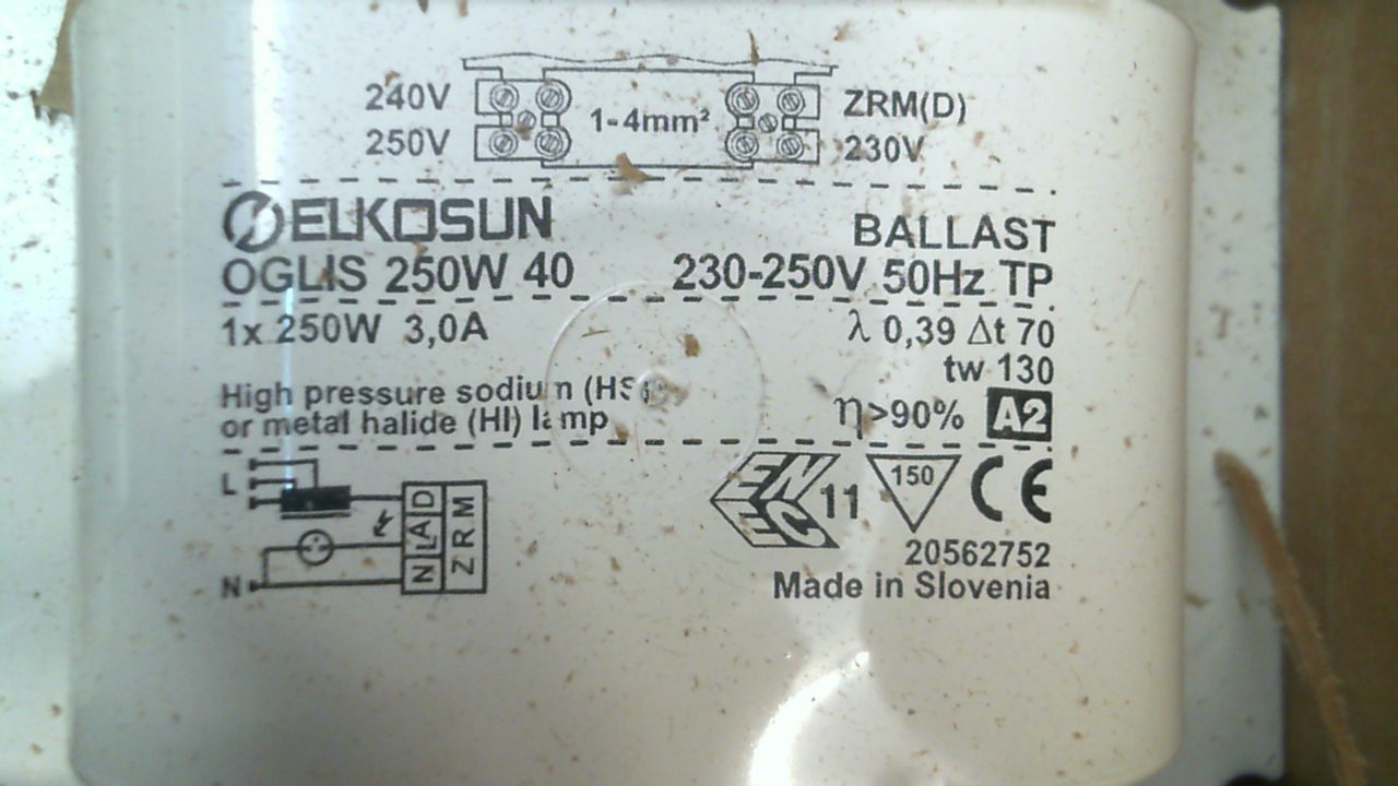 OGLIS 250W 40 230-250/50 040A094 TP