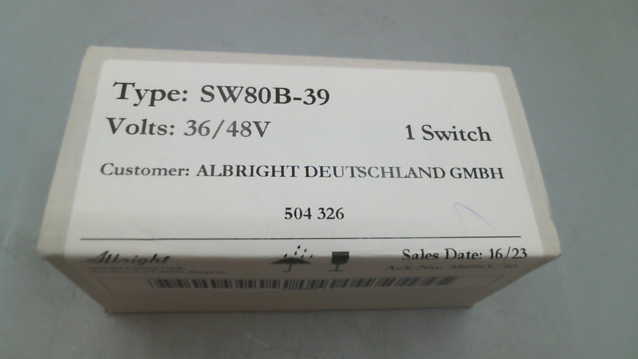 PN: 504326 / SW 80 B-39 36-48V INT