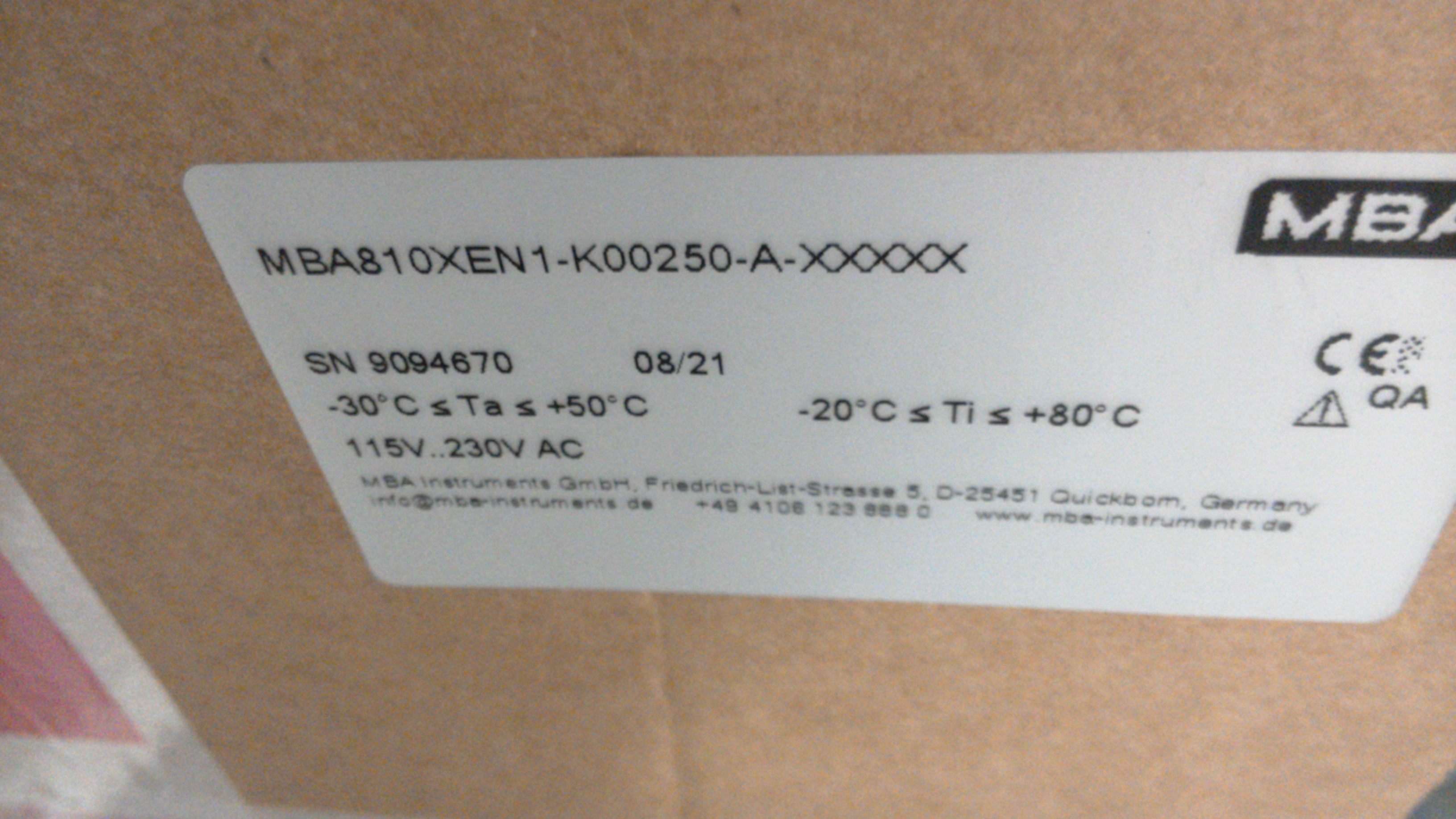MBA810XEN1-K00250-A-XXXXX