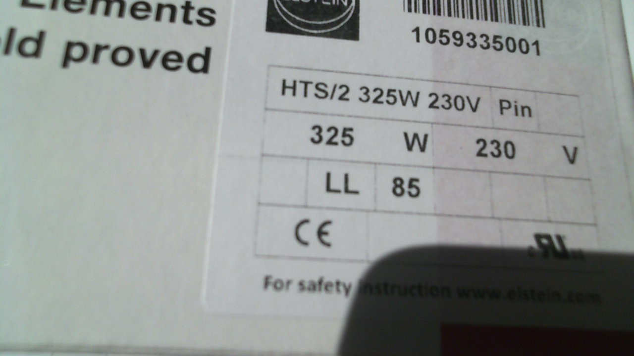 HTS/2 325 W 230 V
