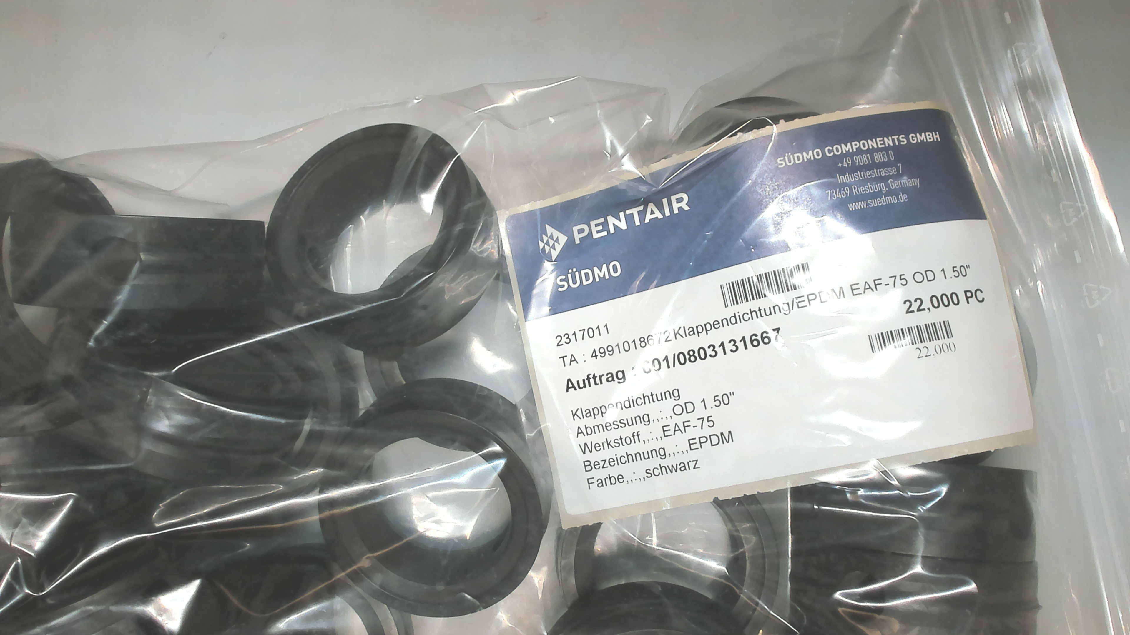 2317011 / Butterfly valve seal, OD 1.5"