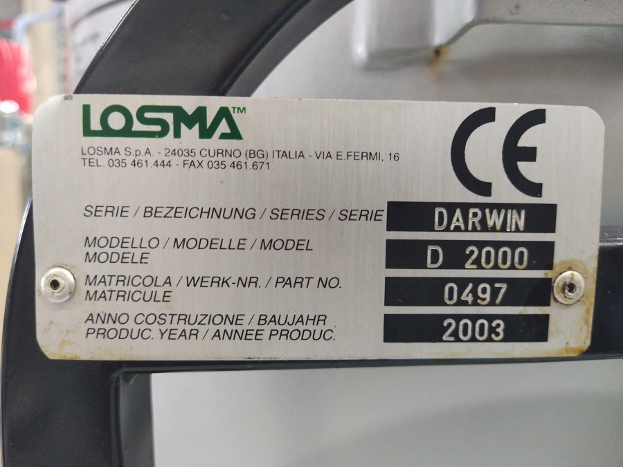 P/N: A001.218.01 Type: Darwin 2000 D