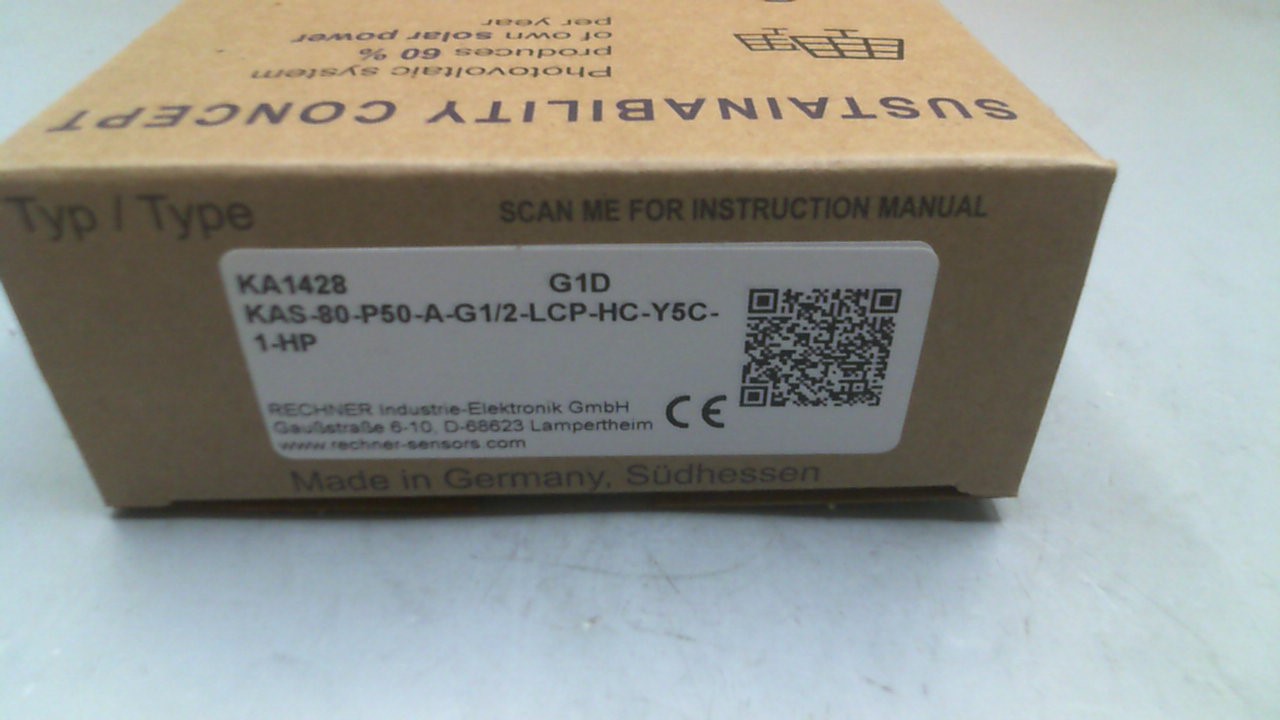 p/n: KA1428, Type: KAS-80-P50-A-G1/2-LCP-HC-Y5C-1-HP