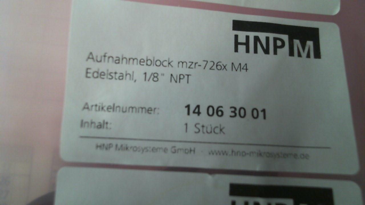 p/n:  14063001, type: mzr-726x M4