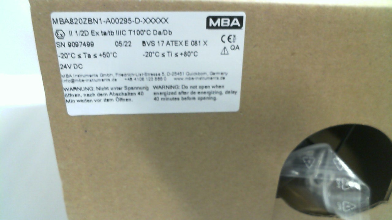 P/N: 1214368, Type: MBA820ZBN1-A00295-D-XXXXX