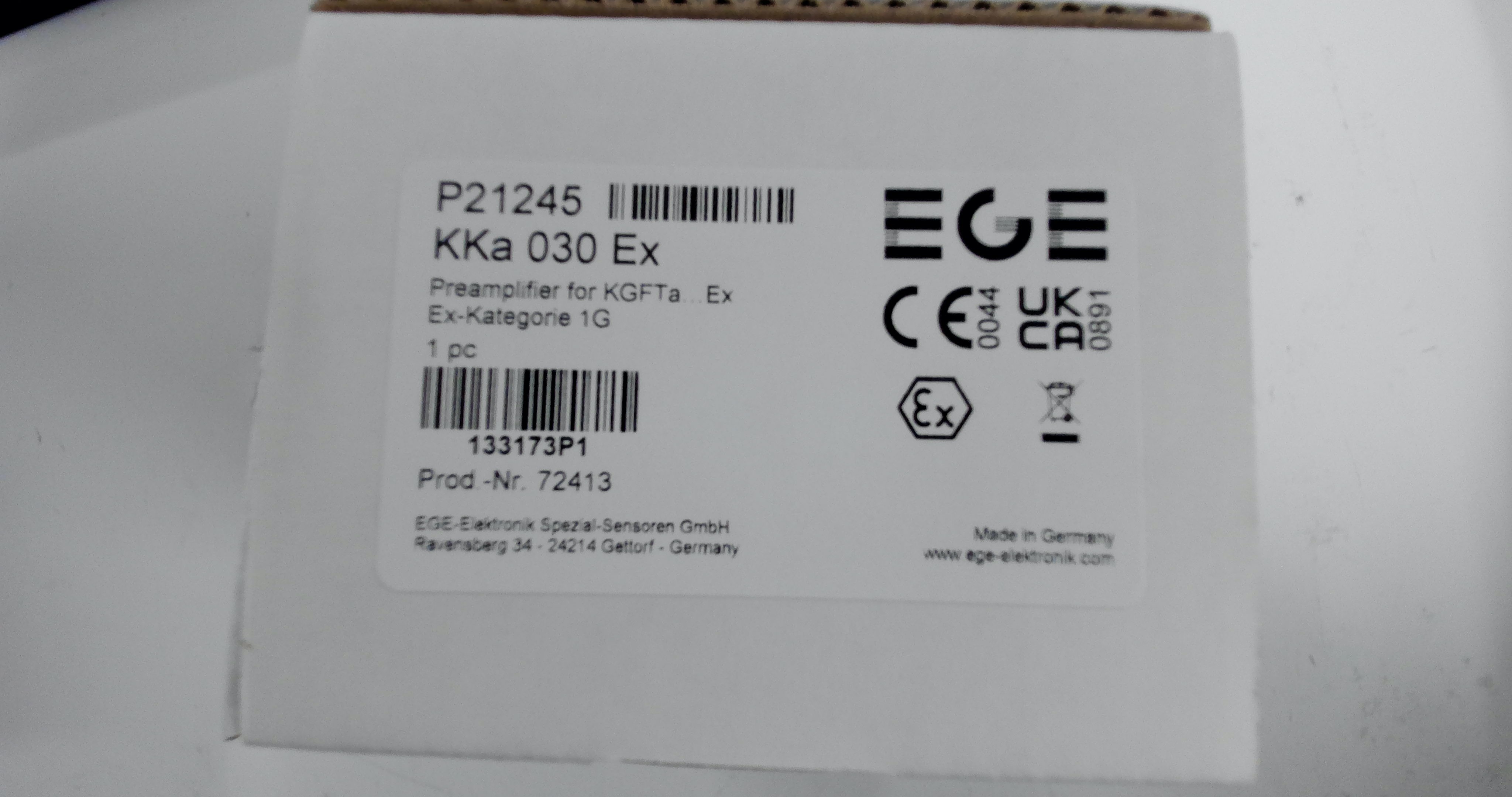 p/n: P21245, Type: KKa 030 Ex