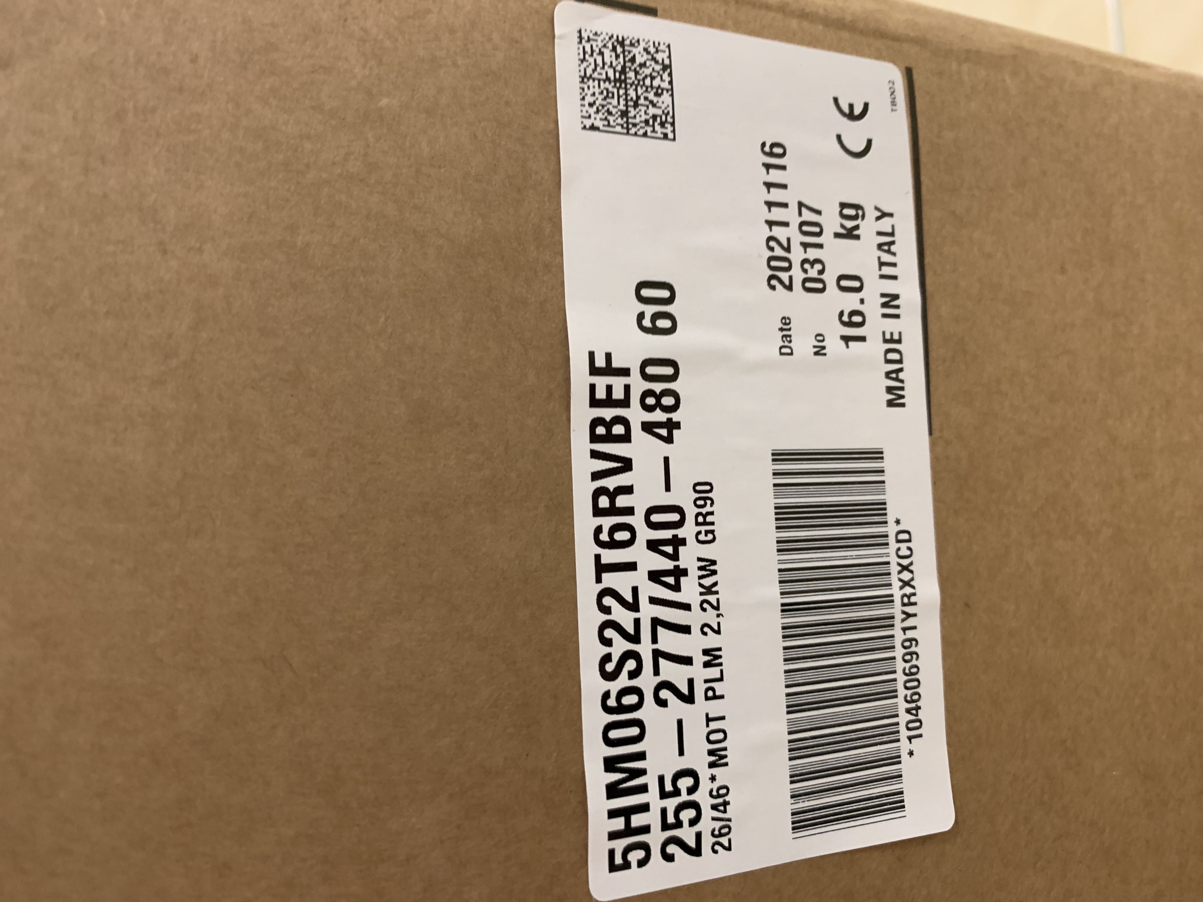 Type: 5HM06S22T6RVBEF / PN: 104606991YRXXCD