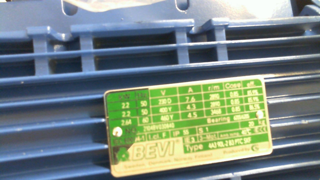 4AK3 90L-2 2,2kW 230/400V 50Hz 2880rpm 2,6kW