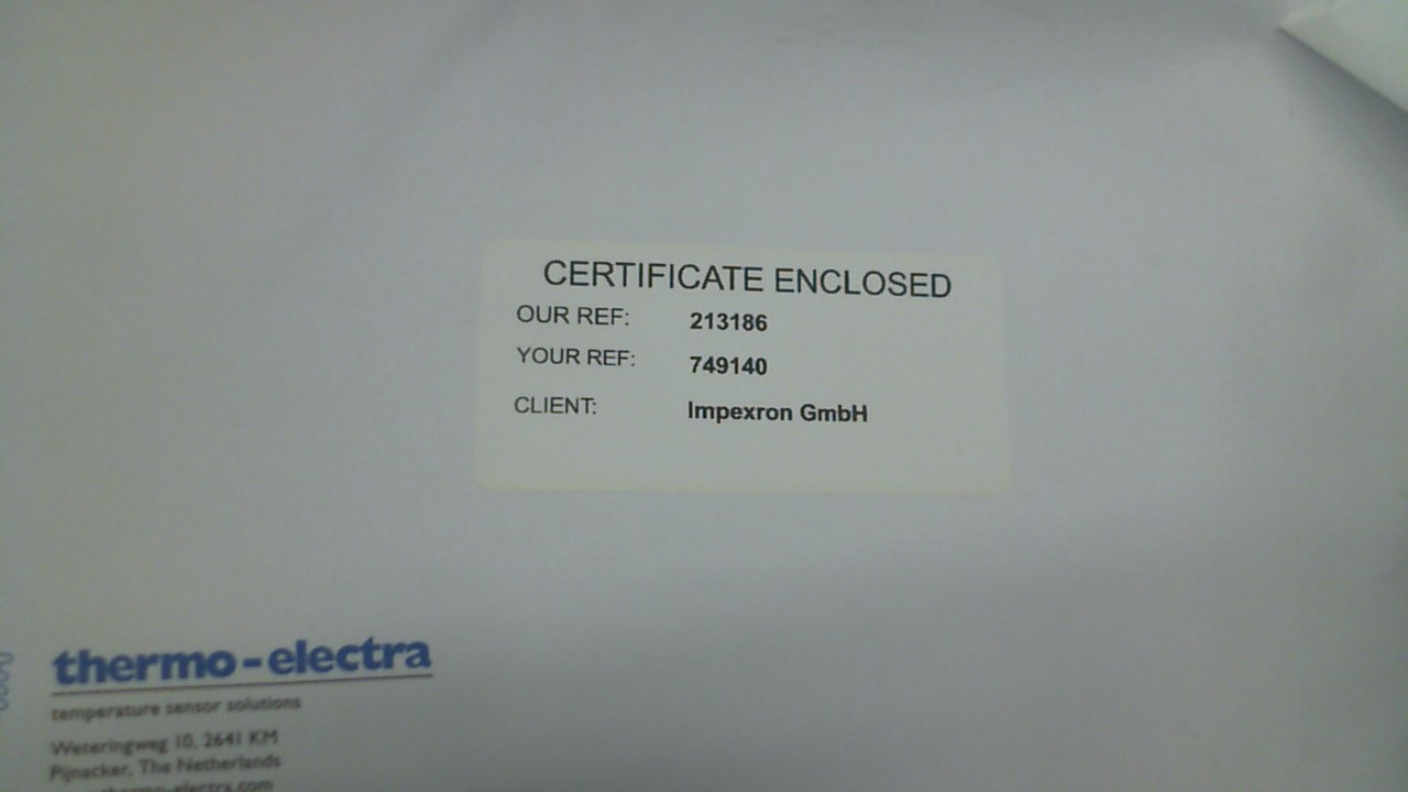ATEX cert. incl. CE declaration