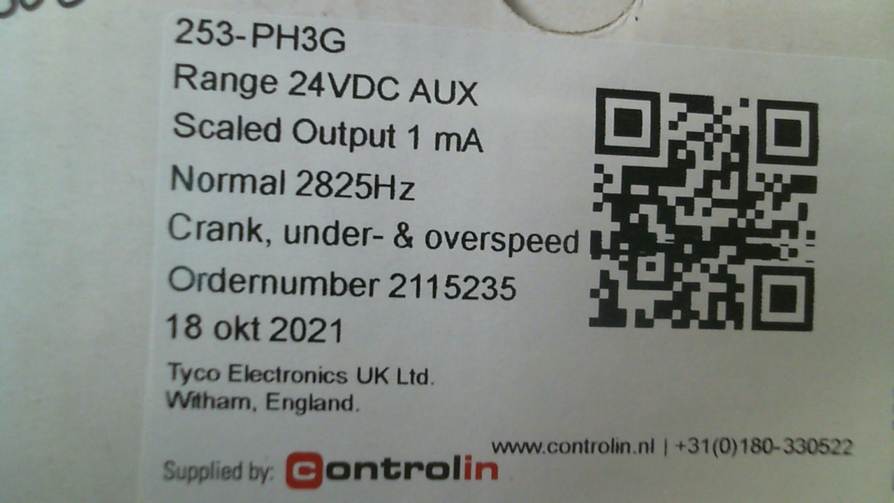 P/N: 039-27300-0024, Type: 253-PH3G - 24VDC (ANSI 12/14)