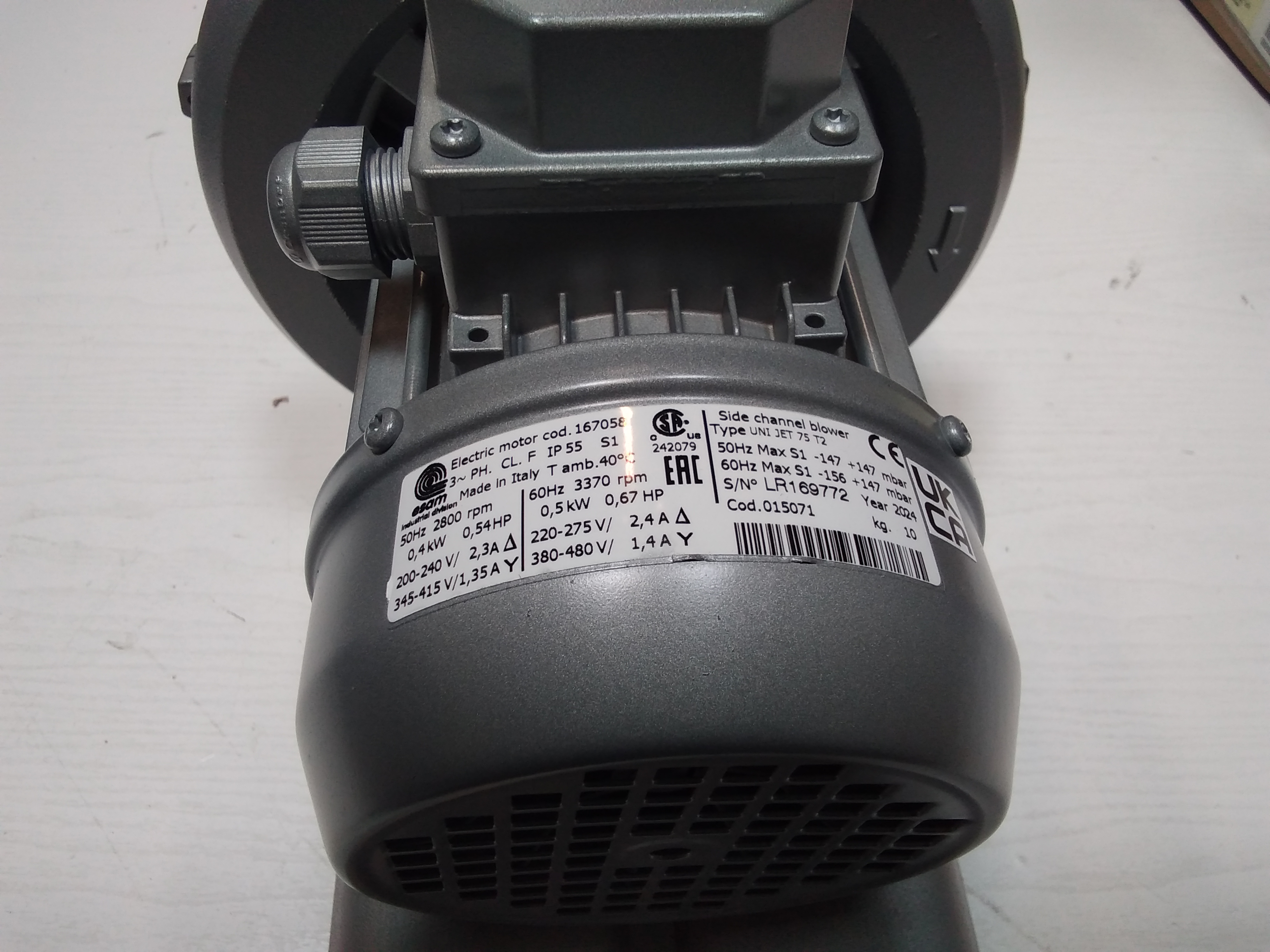 015071 UNI JET 75 T2 CL PR VA 1"1/4 CE