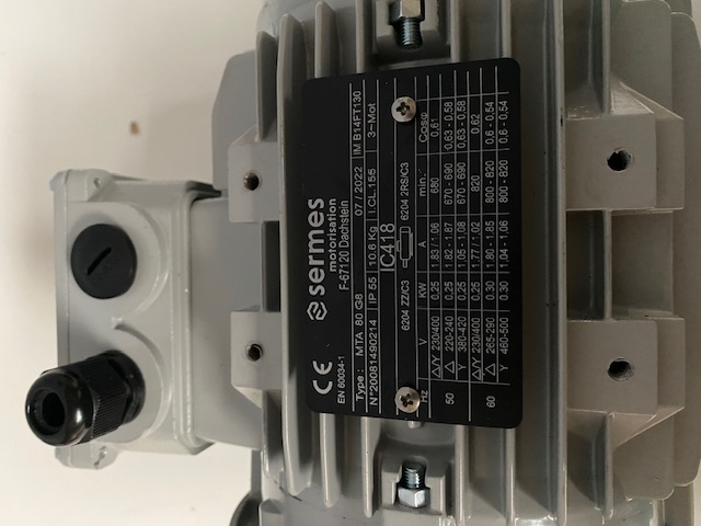 MOT.80 0,25KW 8P 230/400V 50/60HZ B14FT130 IC418