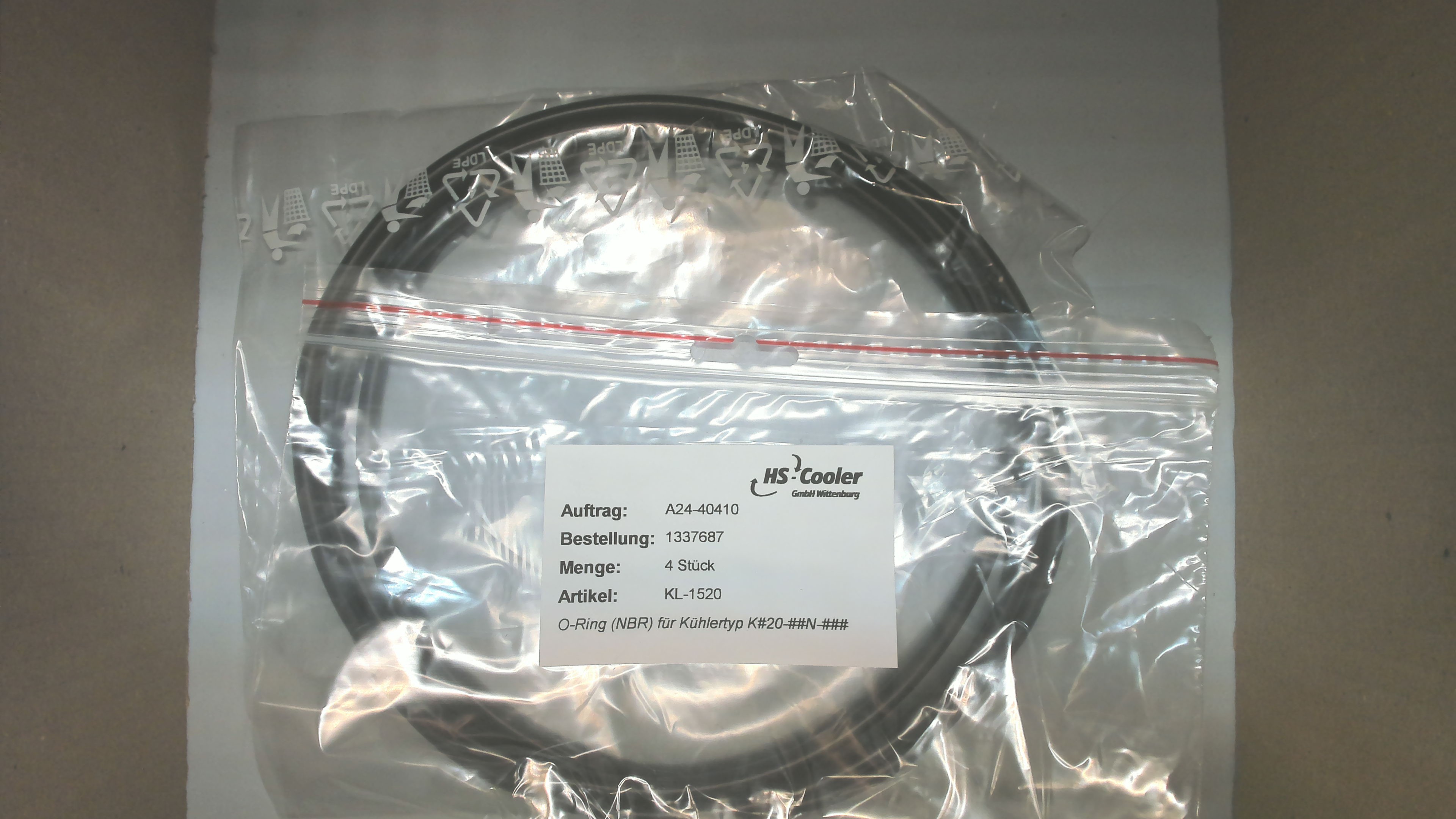 O-ring (NBR) for cooler type KL-1520