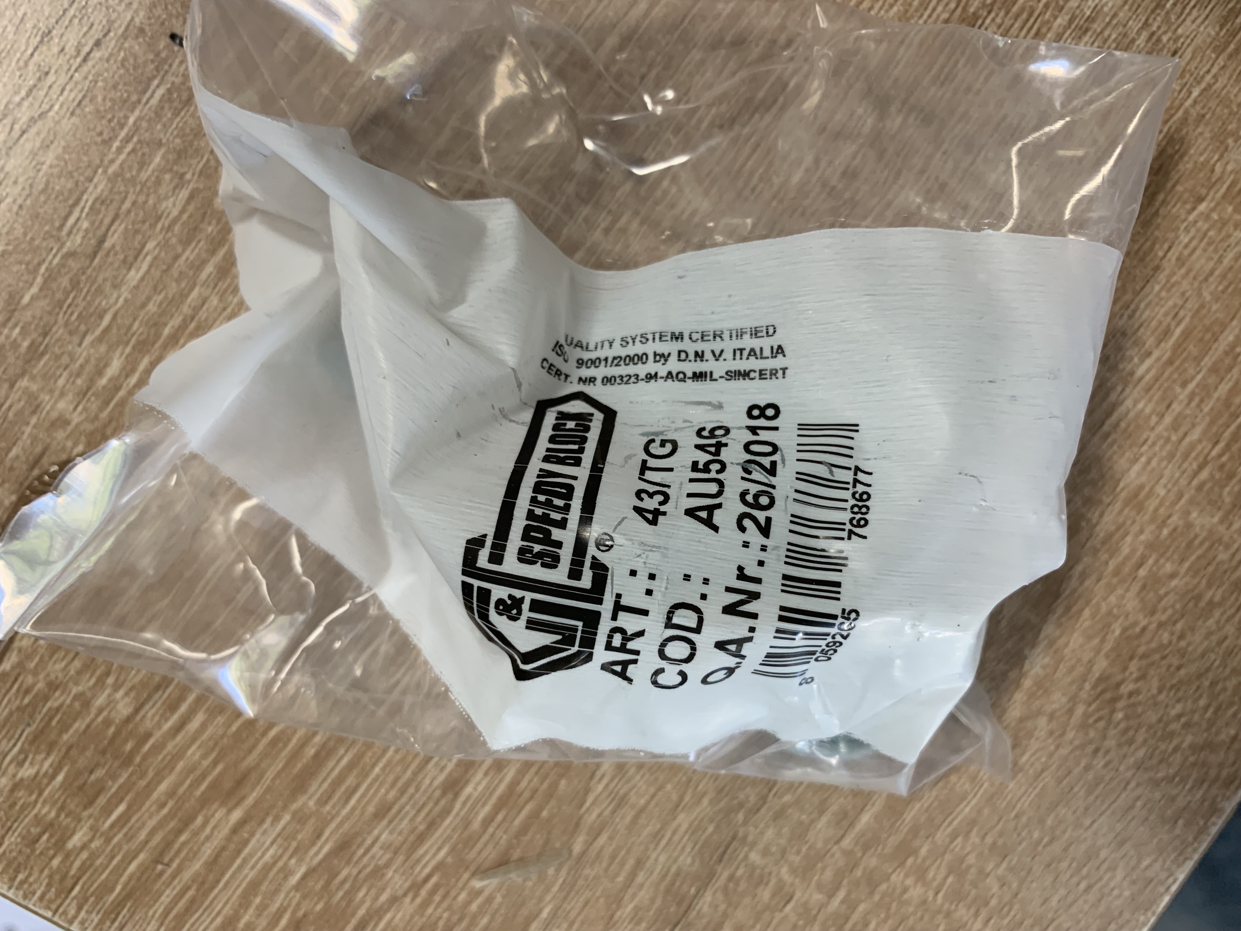 P/N: AU546, Type:  43/TG