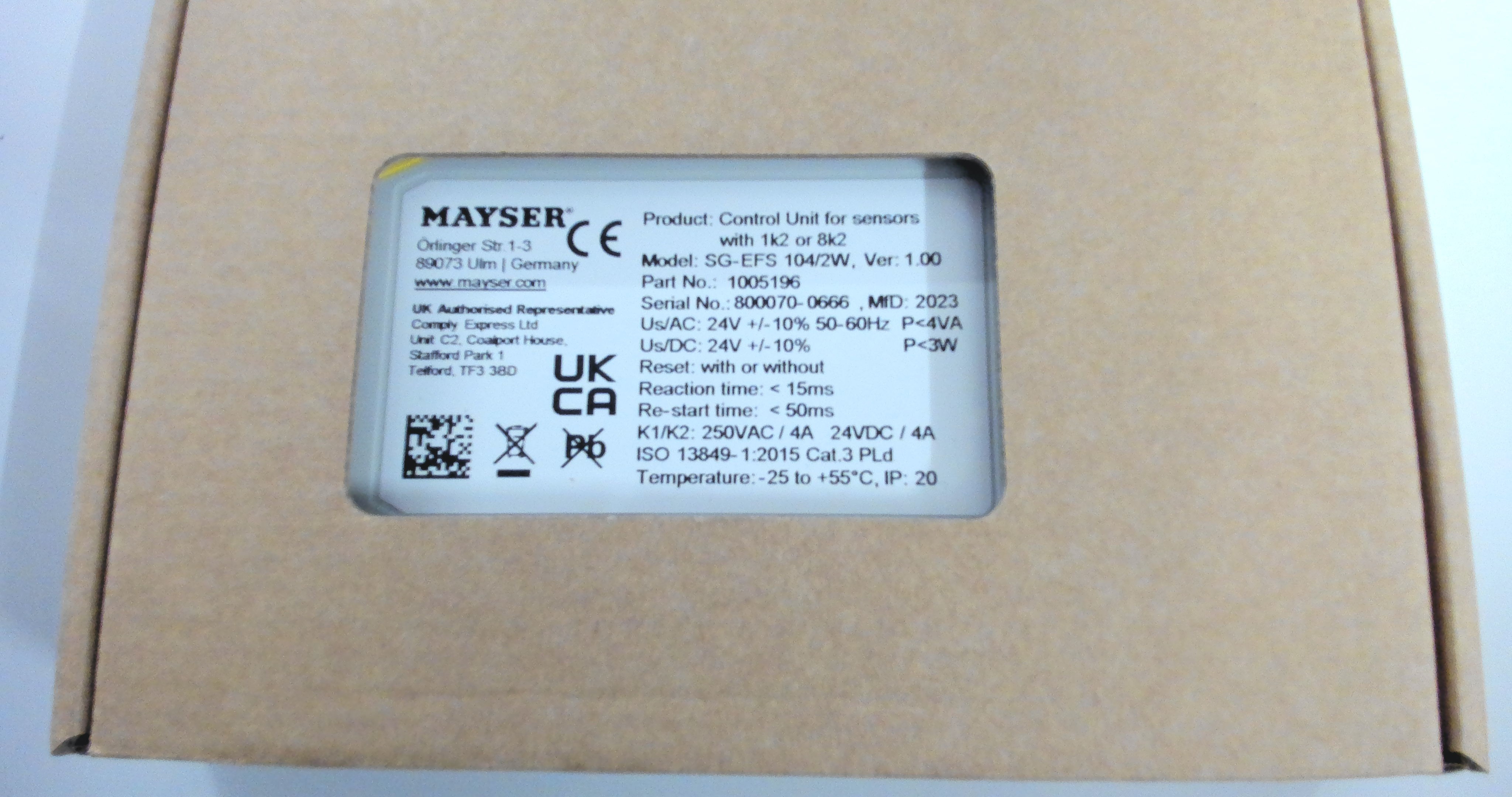 Nr. 1005196 Type SG-EFS 104 2W