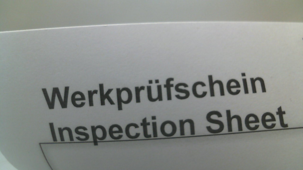 Werksprüfschein
