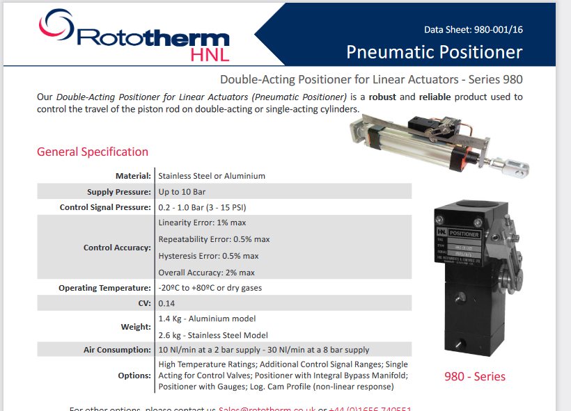 980 Series P/N: 980-0-1-003 (3-9 Psi)