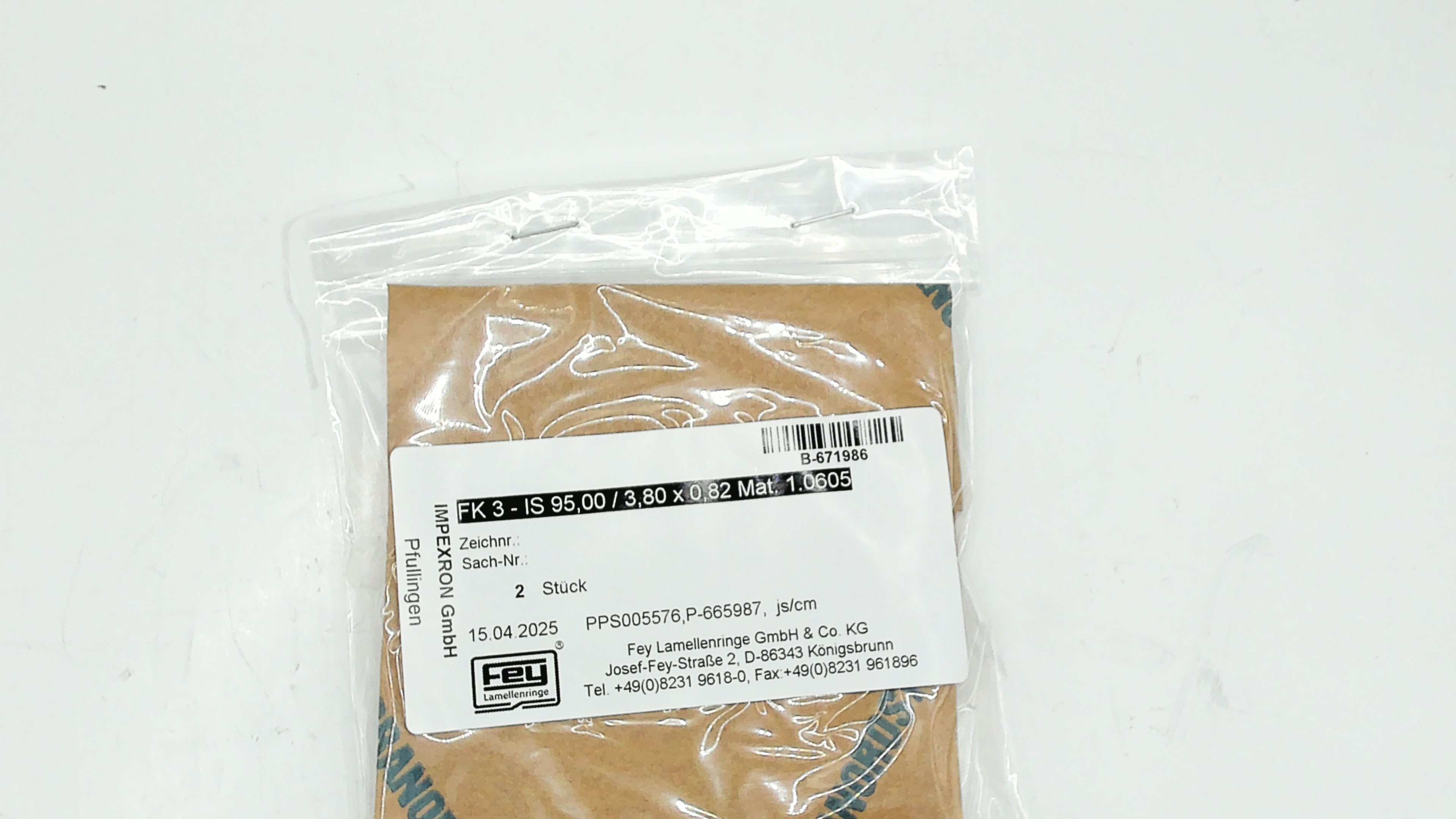 FK 3 - IS 95,00 / 3,80 x 0,82 Mat. 1.0605 (PPS005576)