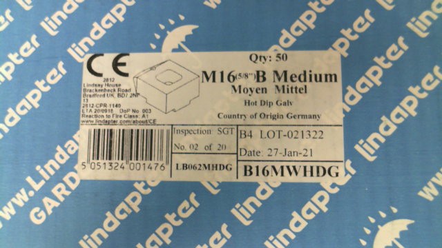 B16 hot dip galv