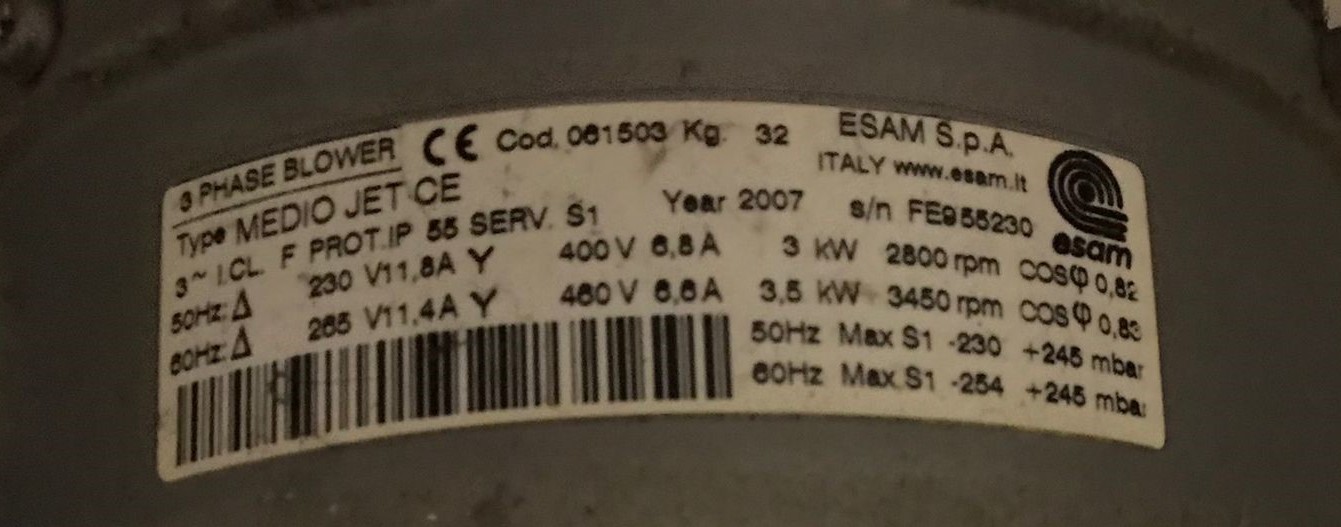 061503  Medio Jet 3,0kW 3 230/400V 50Hz 2" CE