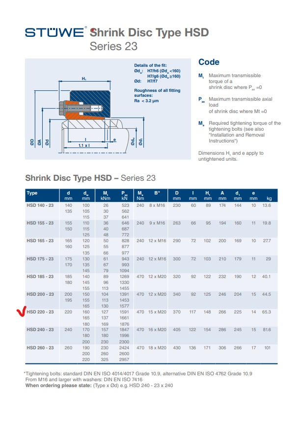 HSD-220-23x220