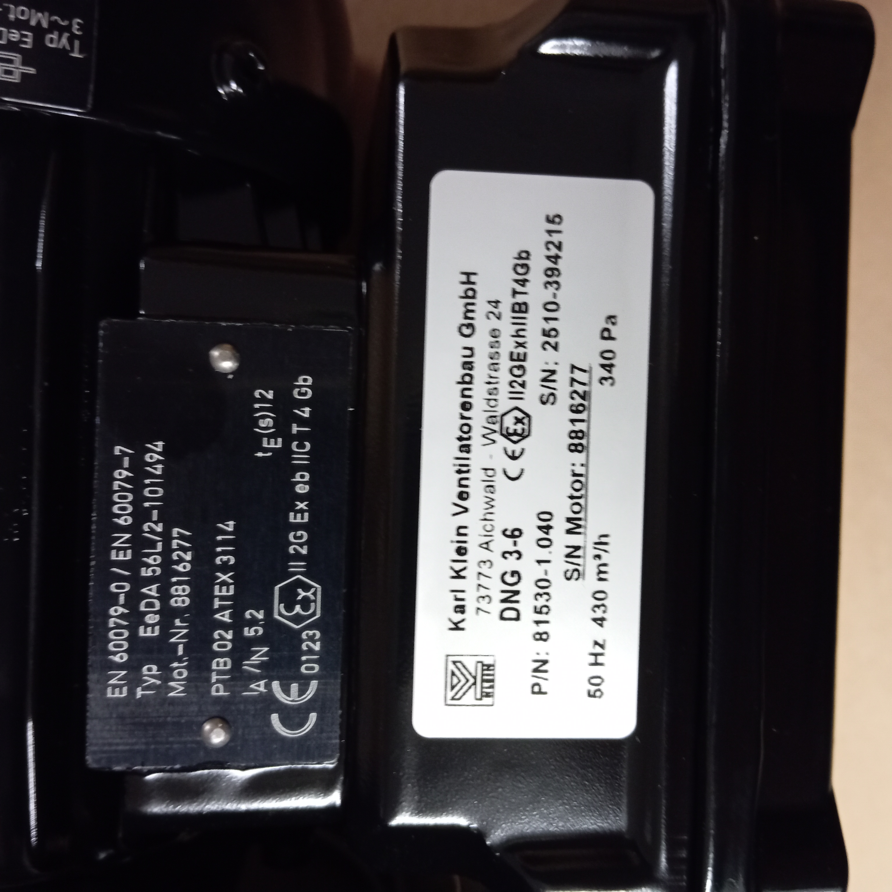 DNG ATEX 3-6 II 2 Gc T4 II2GEqhIIBT4Gb