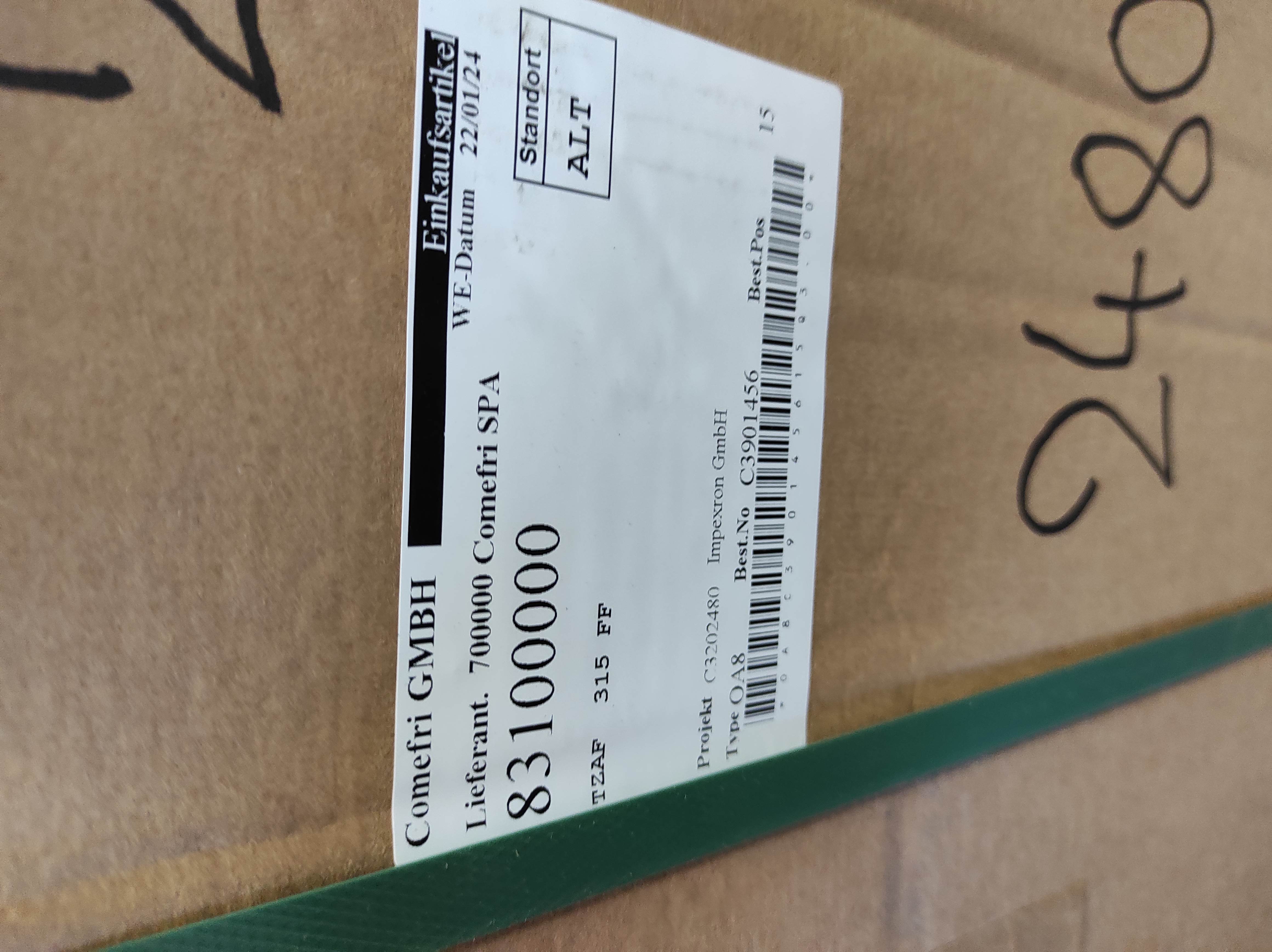 P/N: 83103100, Type: TZAF 315 FF RA