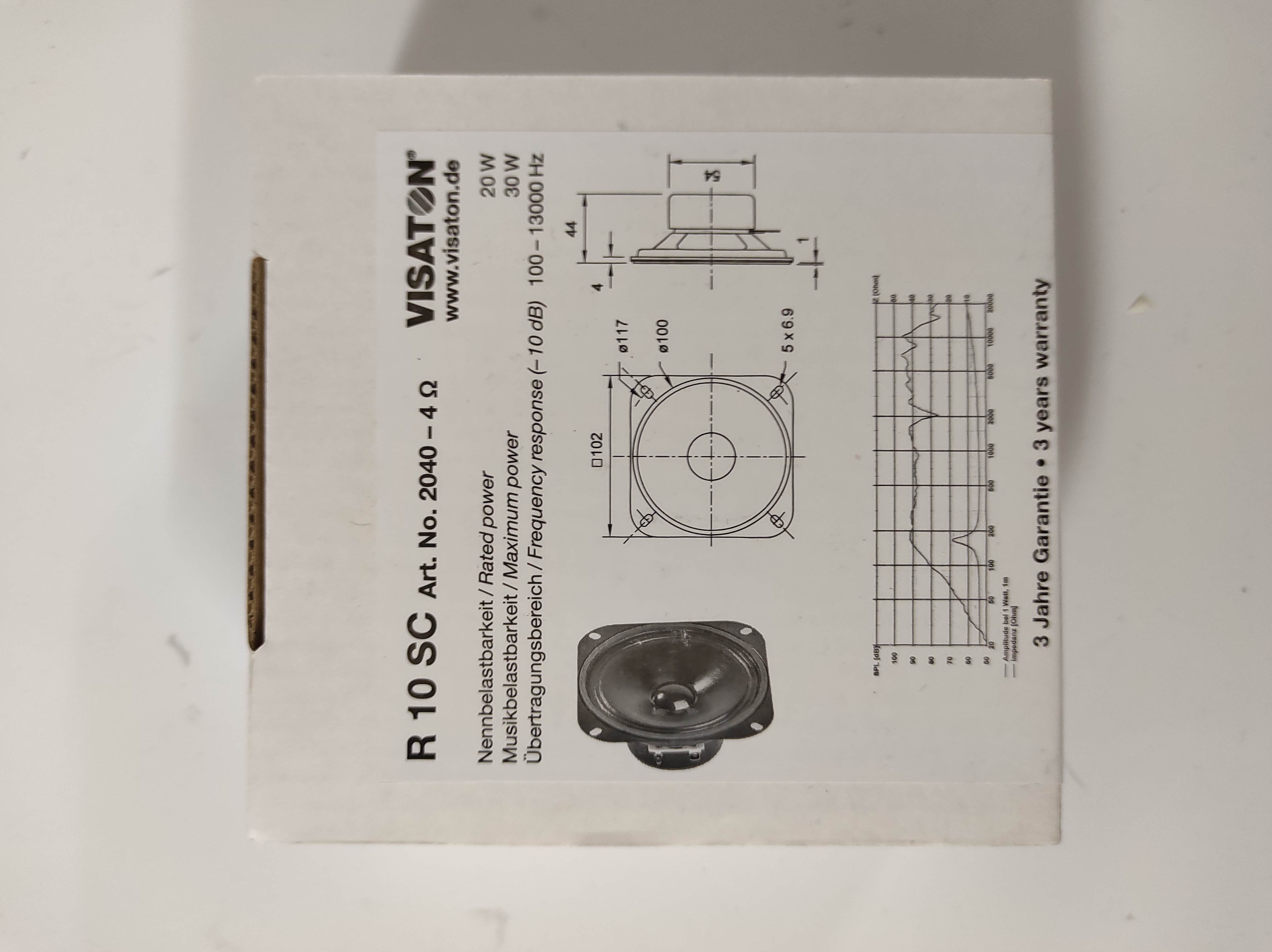 R 10 SC, 4 ohms, item number 2040
