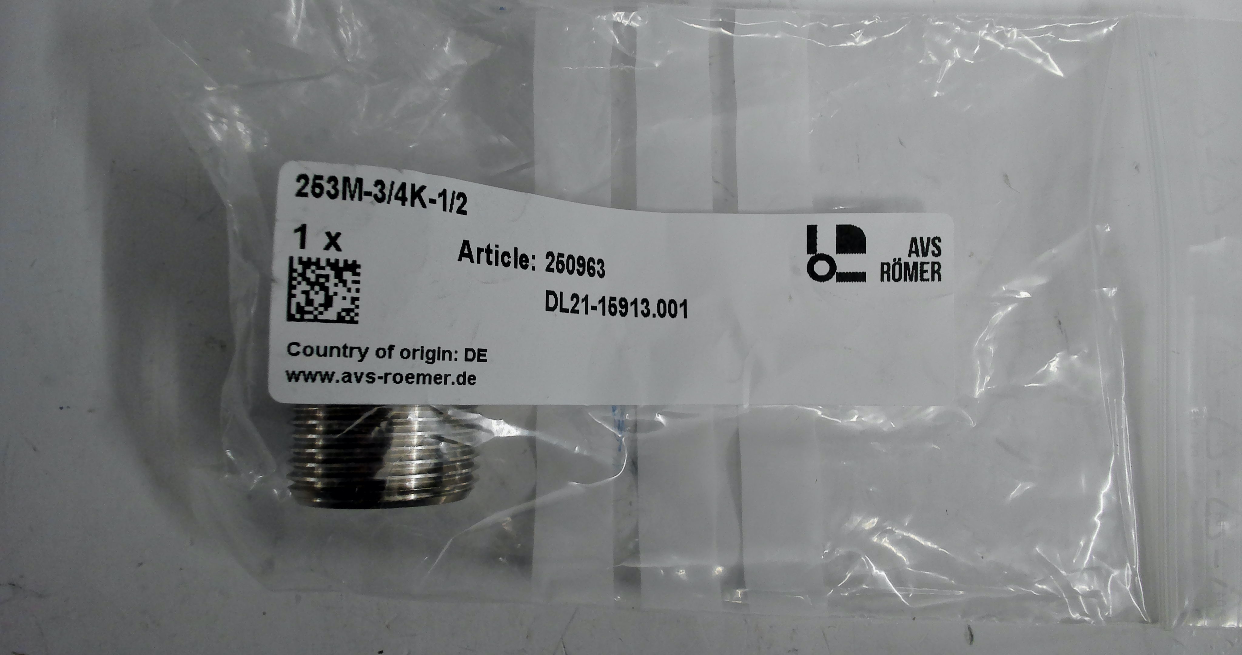 PN: 250963 / 253M-3/4K-1/2