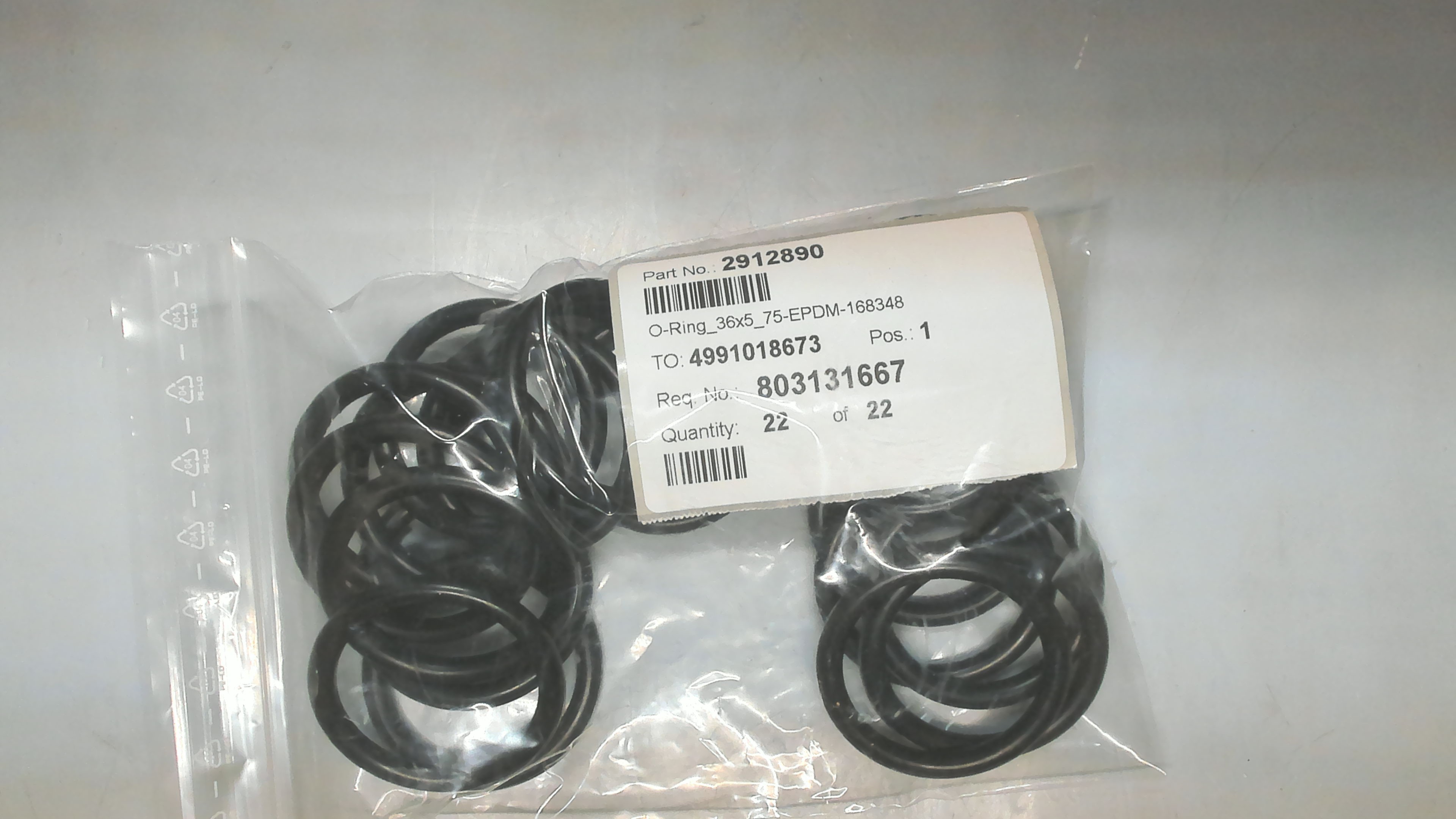 2912890 / O-ring, OD 1.5"