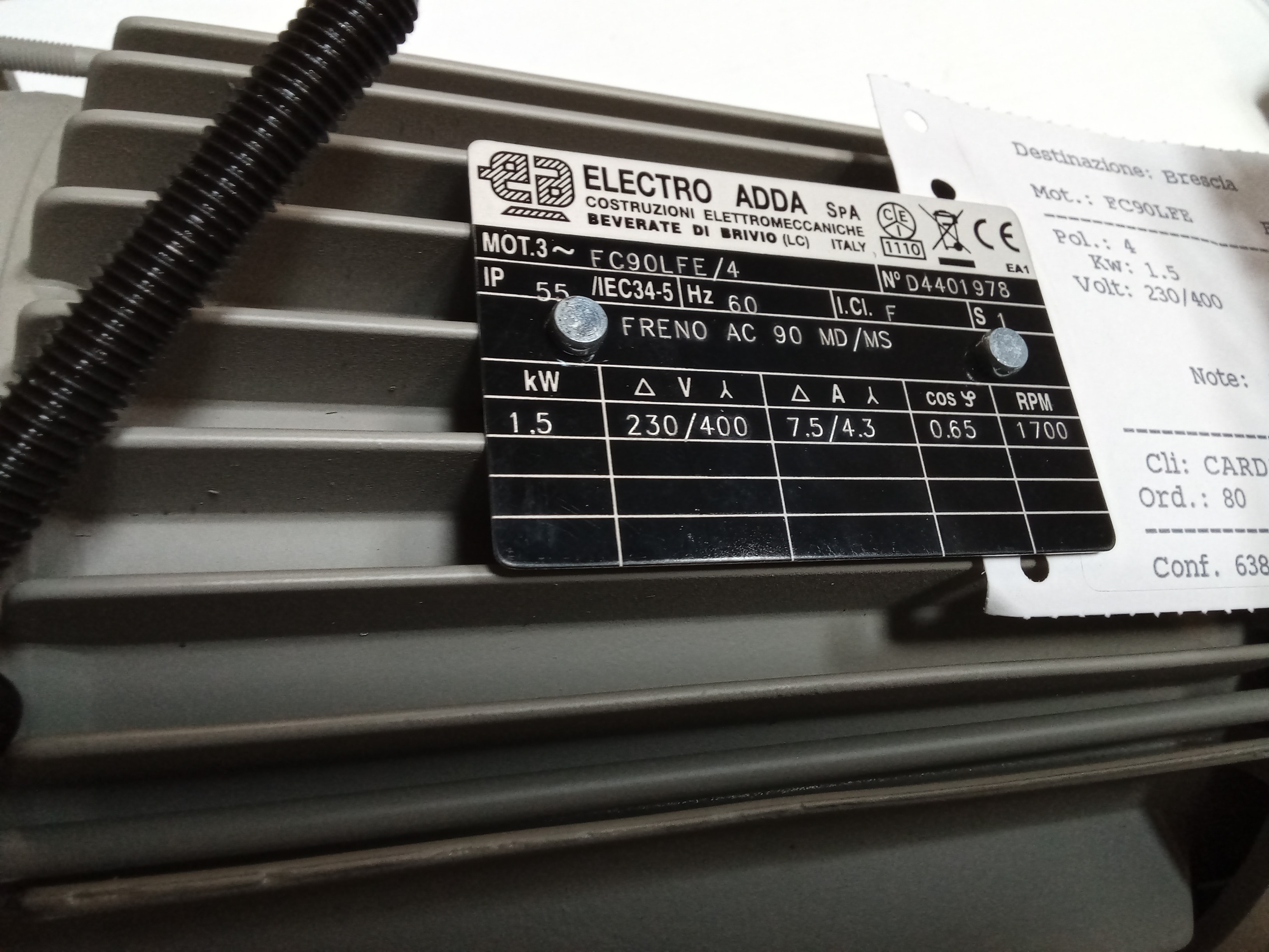 FC90L-4/FE 1,8kW 4P 400/230V 60Hz B5