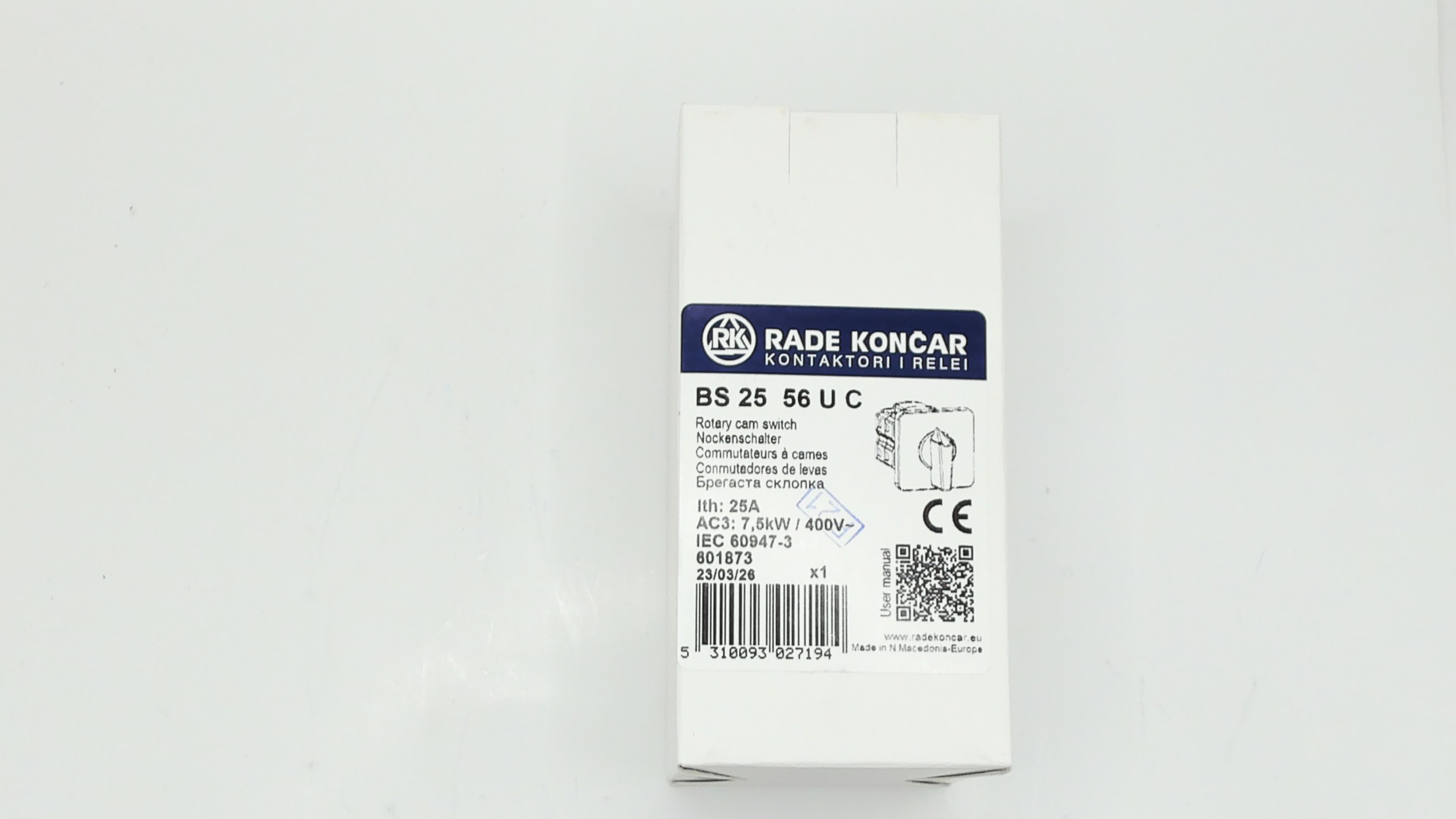 BS 25 56 U (25 A ; 1-2 ; 3 pole)