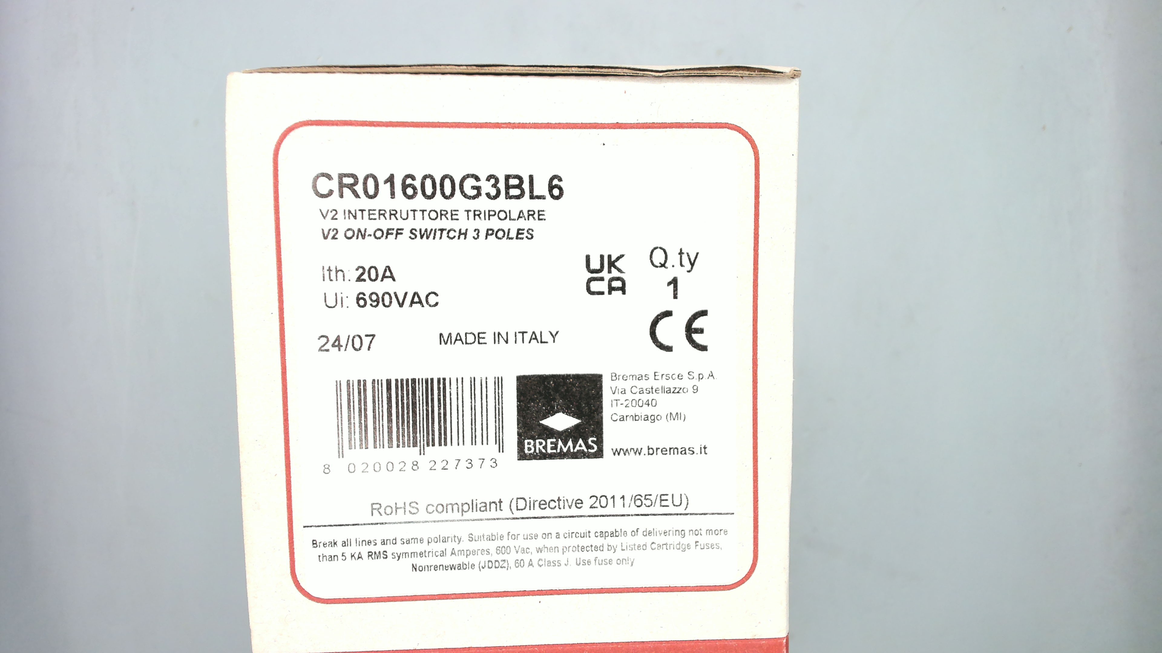 CR01600G3BL6
