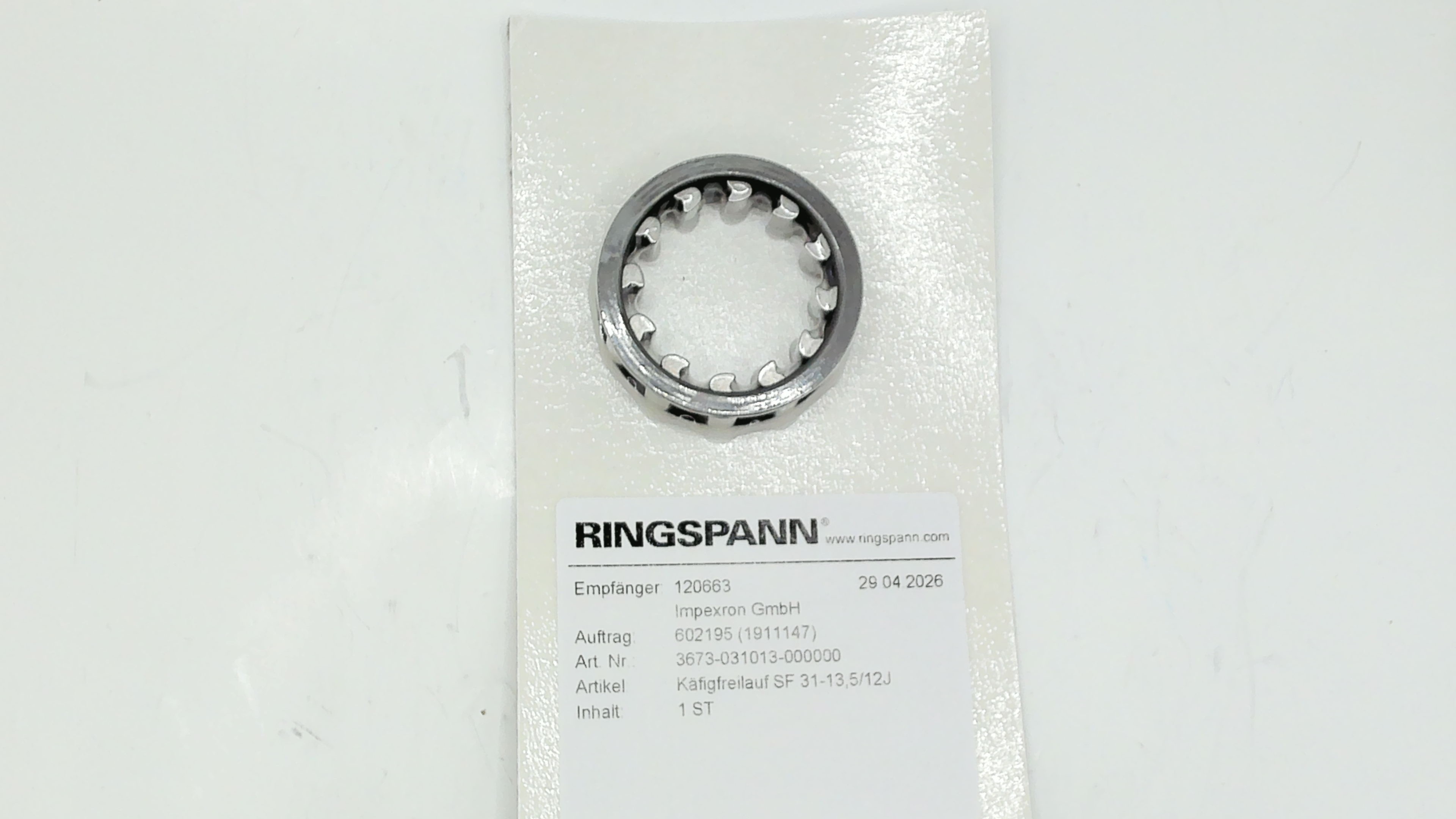 P/N: 3673-031013-000000, Type: SF 31-13,5 type J