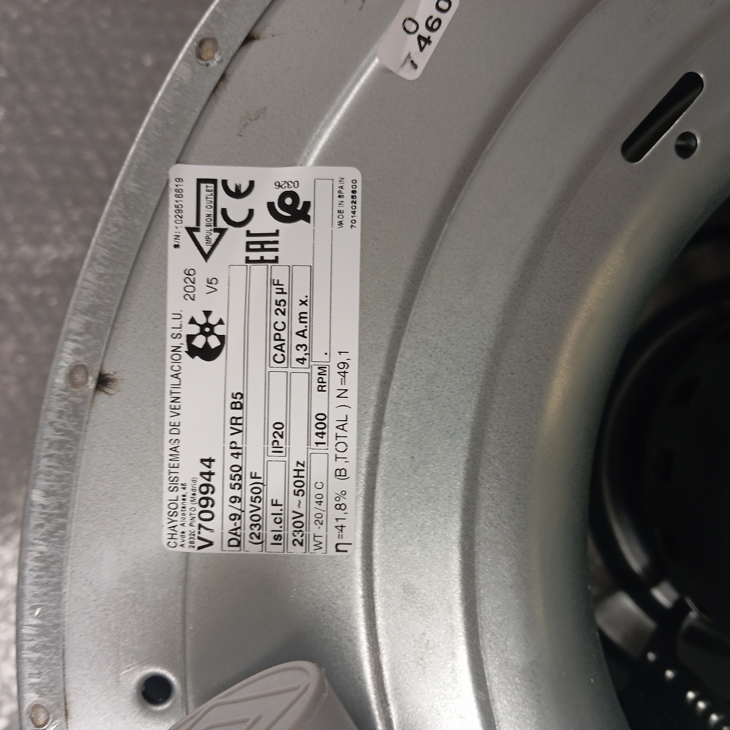 V709944 DA 9/9 550 W 4 P VR B5