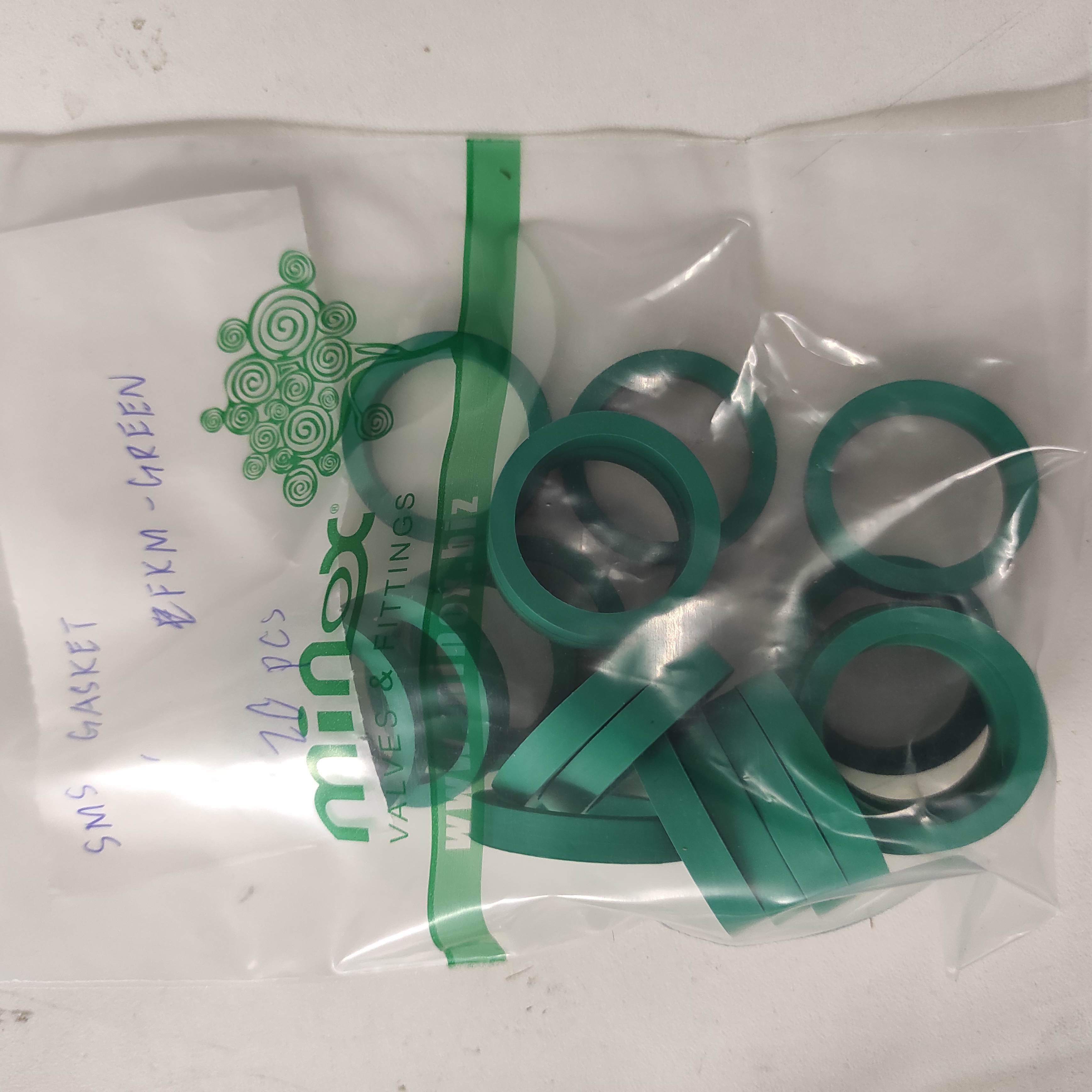 1" SMS GASKET <FKM-GREEN>