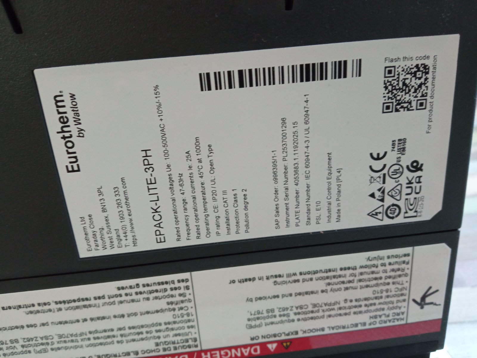 EPACK-LITE-3PH/25A/24V/XXX/V2/XXXXX/XXXXXX/HSP/LC/25A/400V/3D/XX/XX/BF/C16/SP/4A/XX/FI/XXX