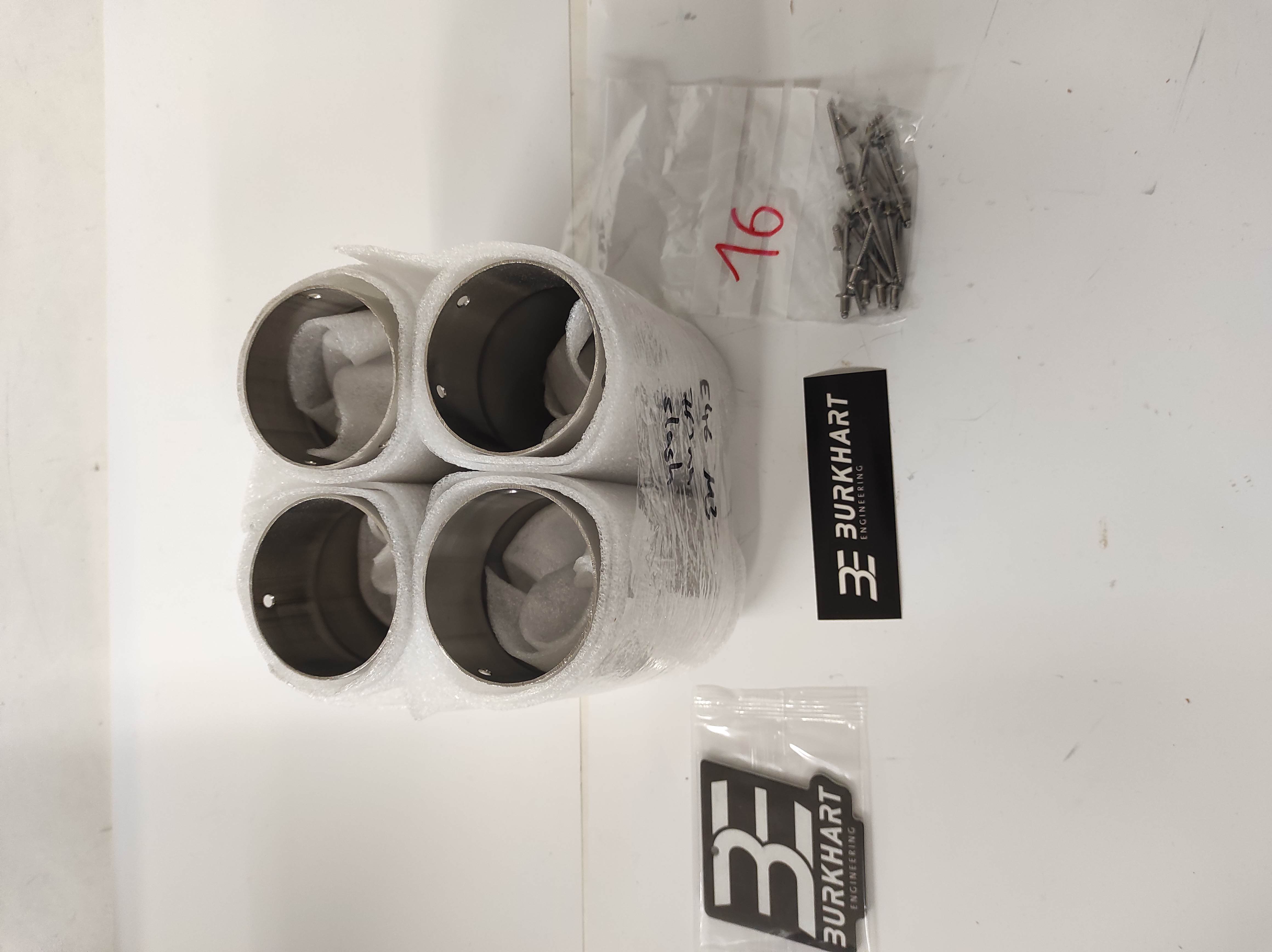 70 mm stainless steel tailpipe trims suitable for E46 M3 BMW - slash cut