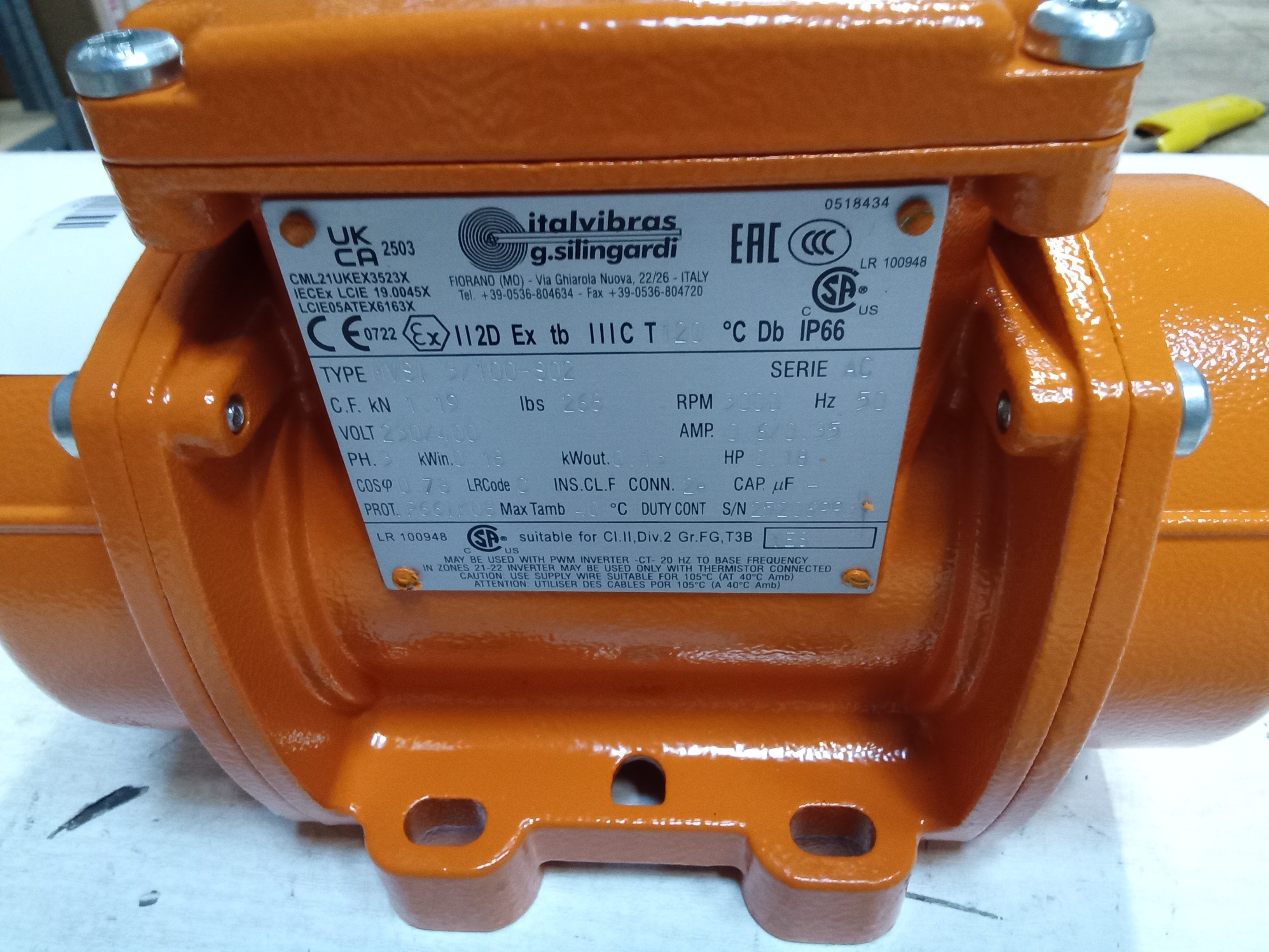 600311A MVSI 3/100-S02 FC 122KG RPM 3000