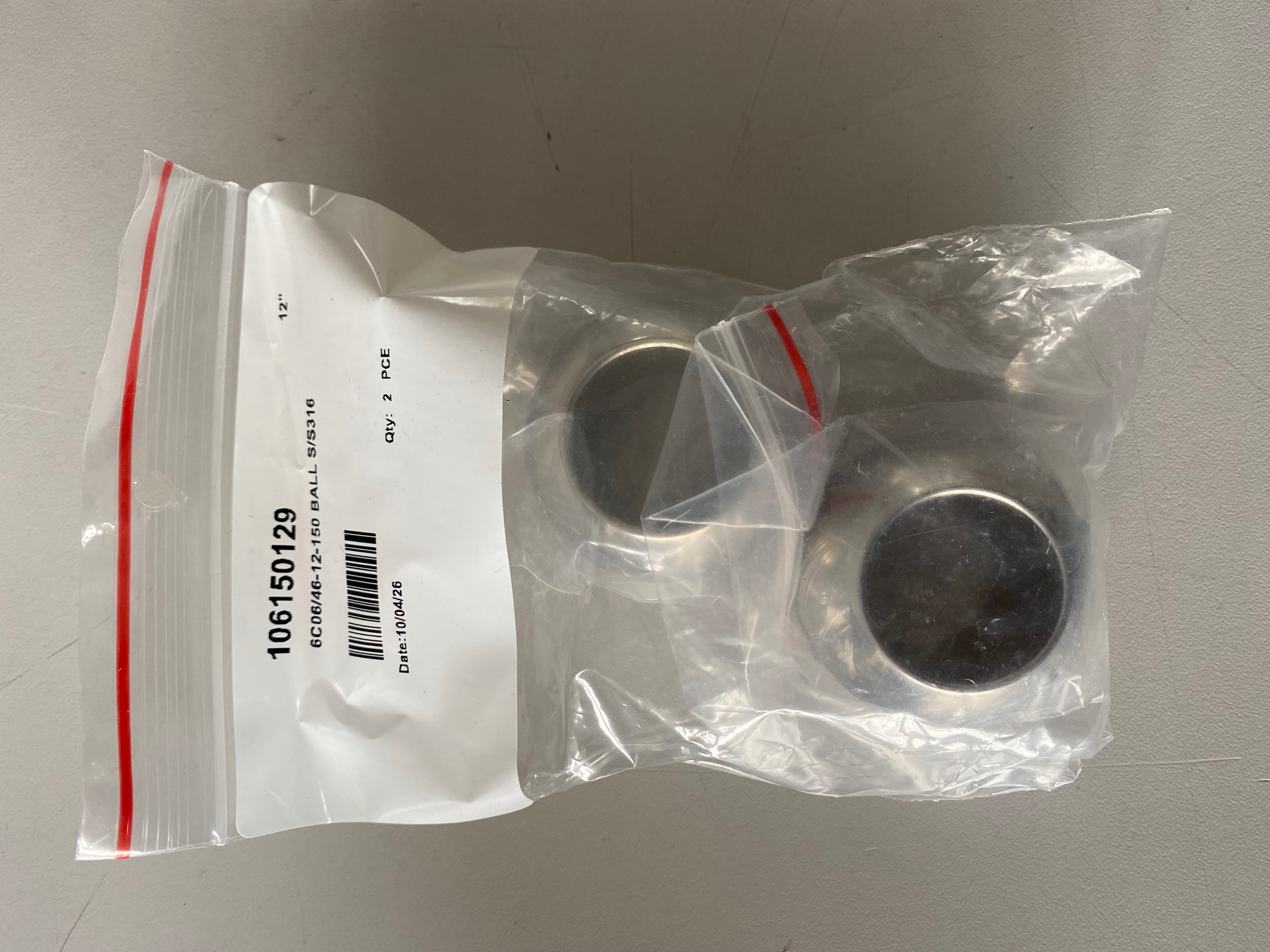 6C06/46-12-150 BALL S/S316