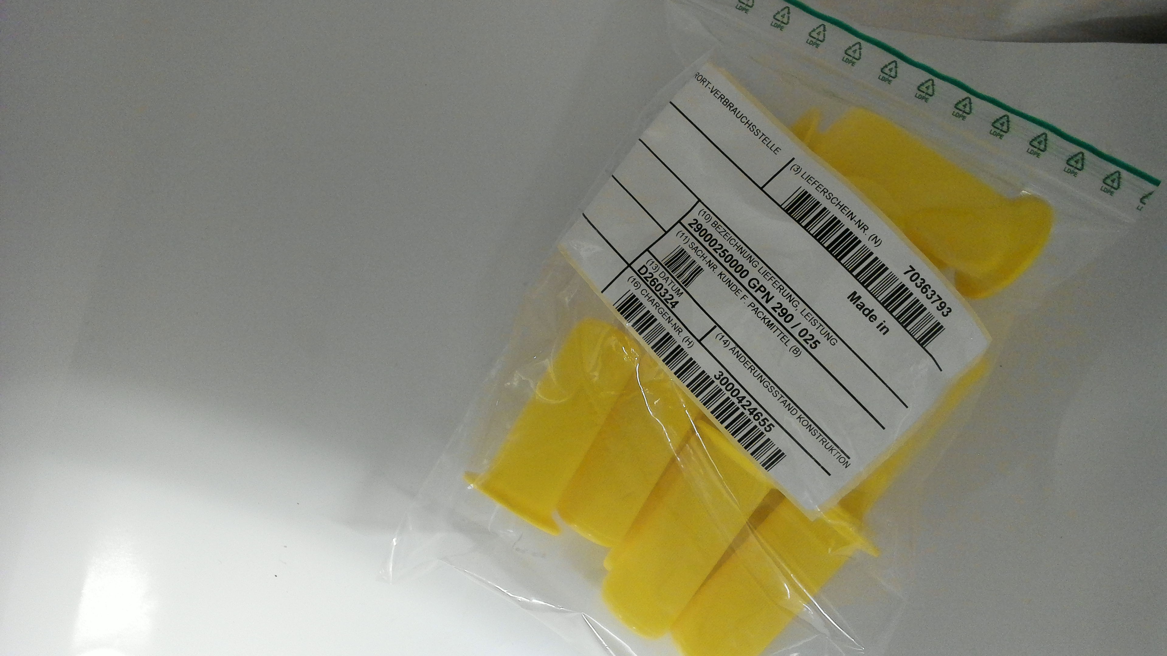 GPN 290/025　PCRーPE/PE-LD,Yellow