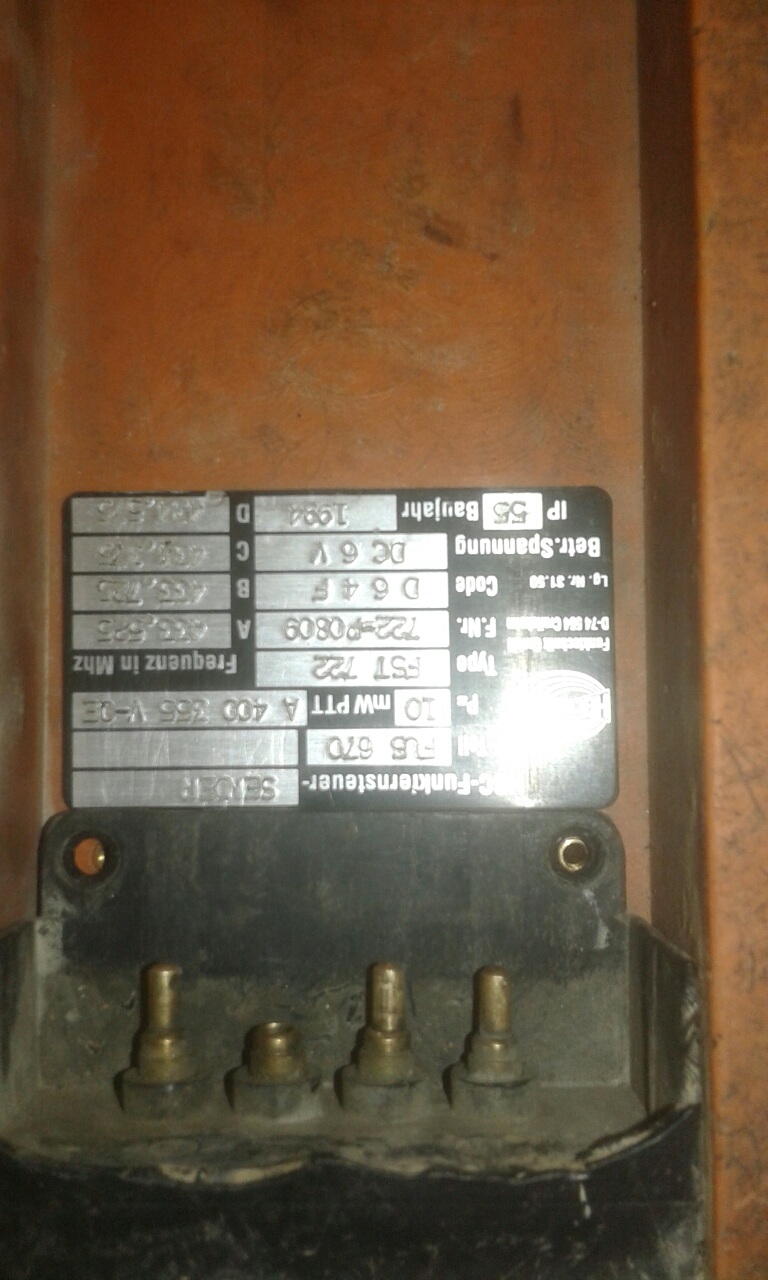 Stand for Battery for remote Type FST 722, obsolete, replaced by BA213020